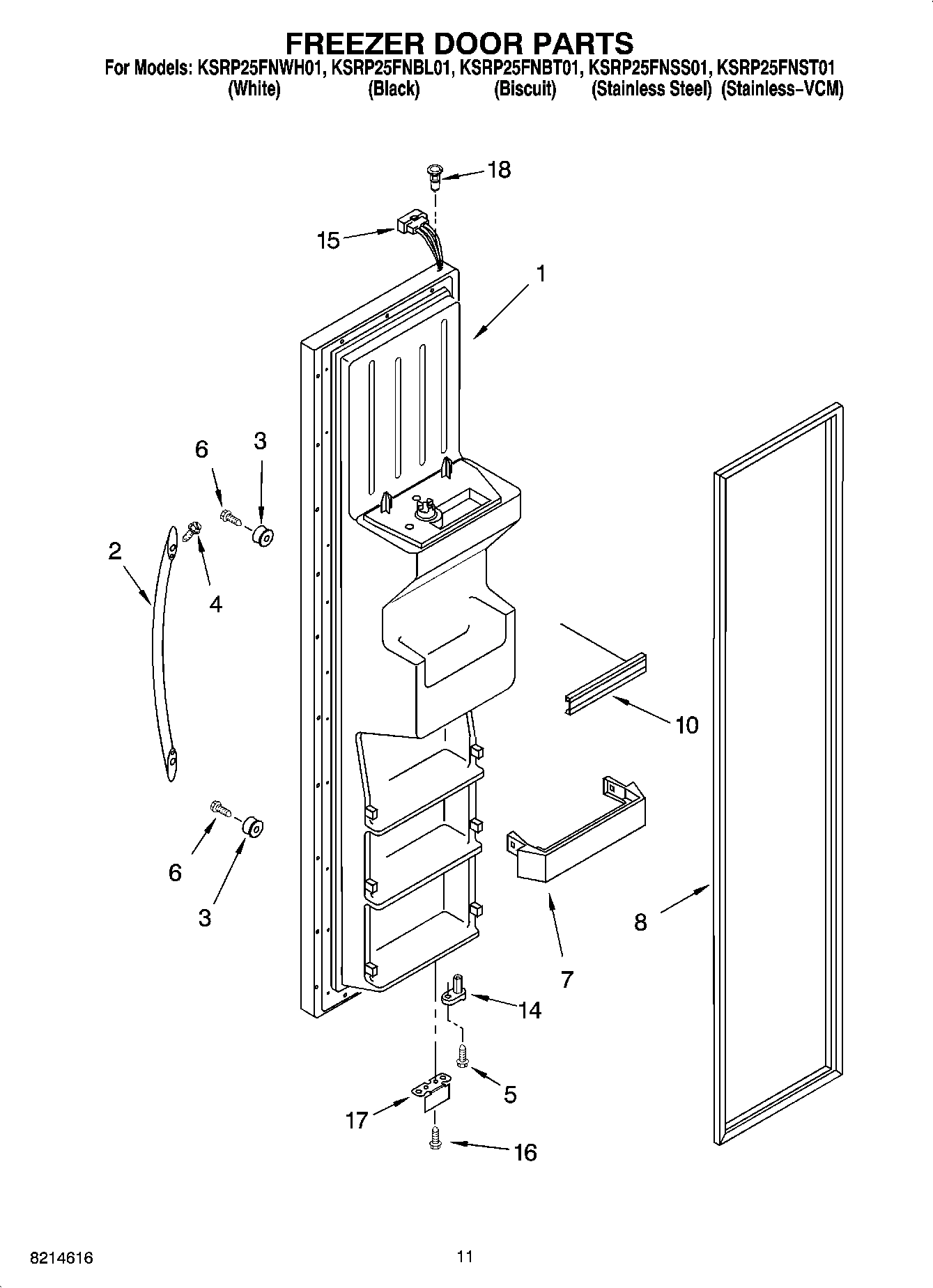 07 - FREEZER DOOR PARTS