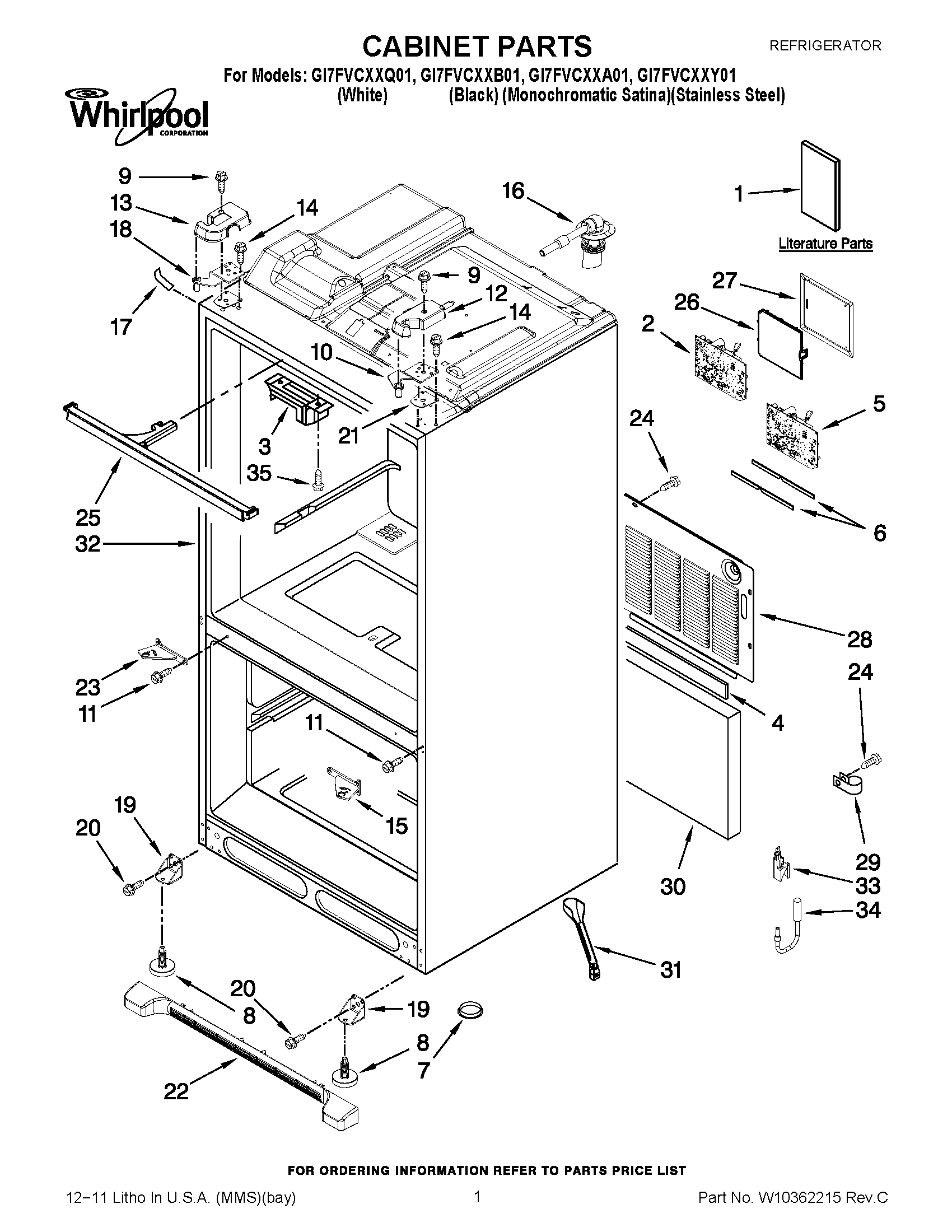 01 - CABINET PARTS