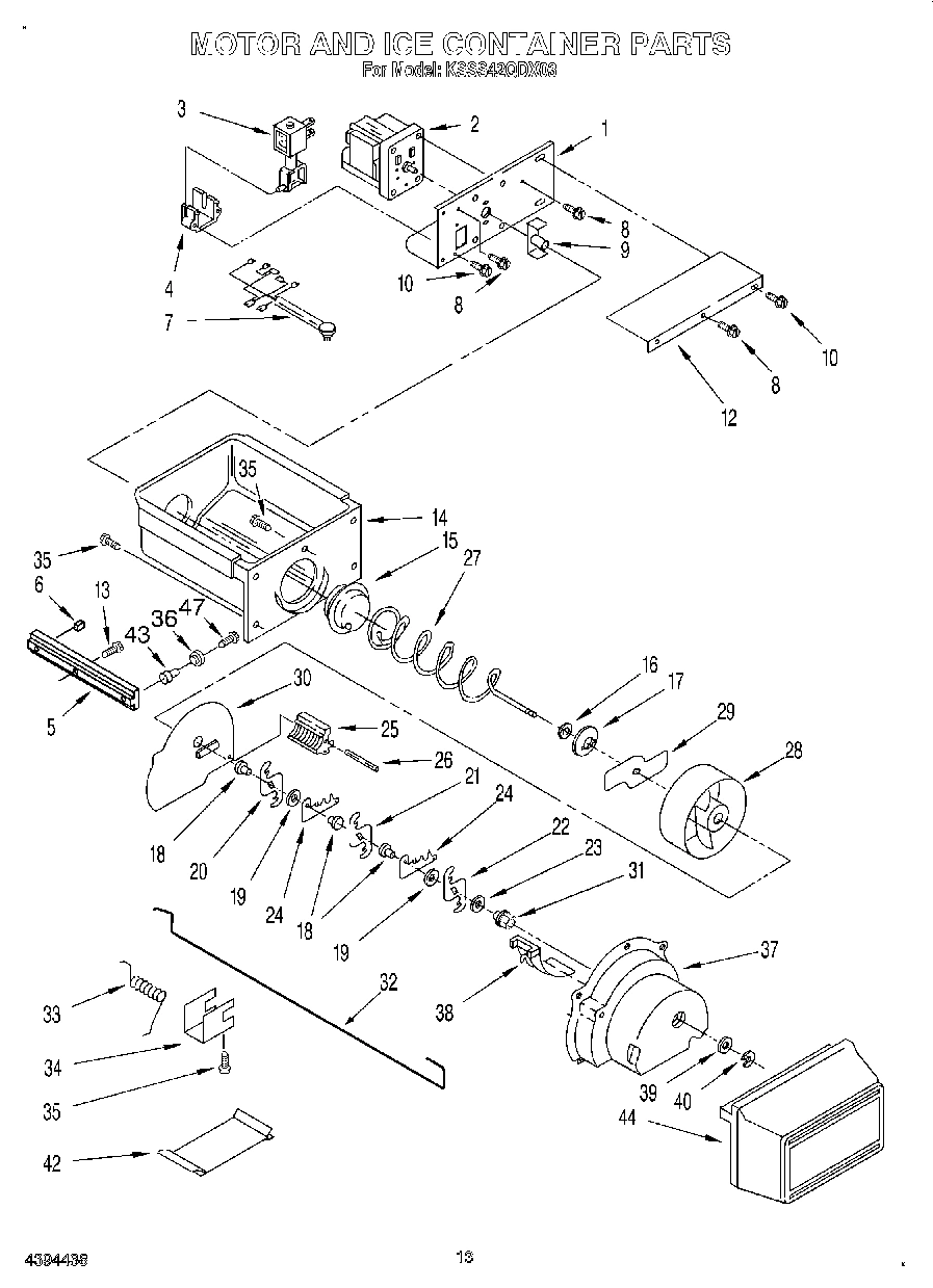 10 - MOTOR AND ICE CONTAINER