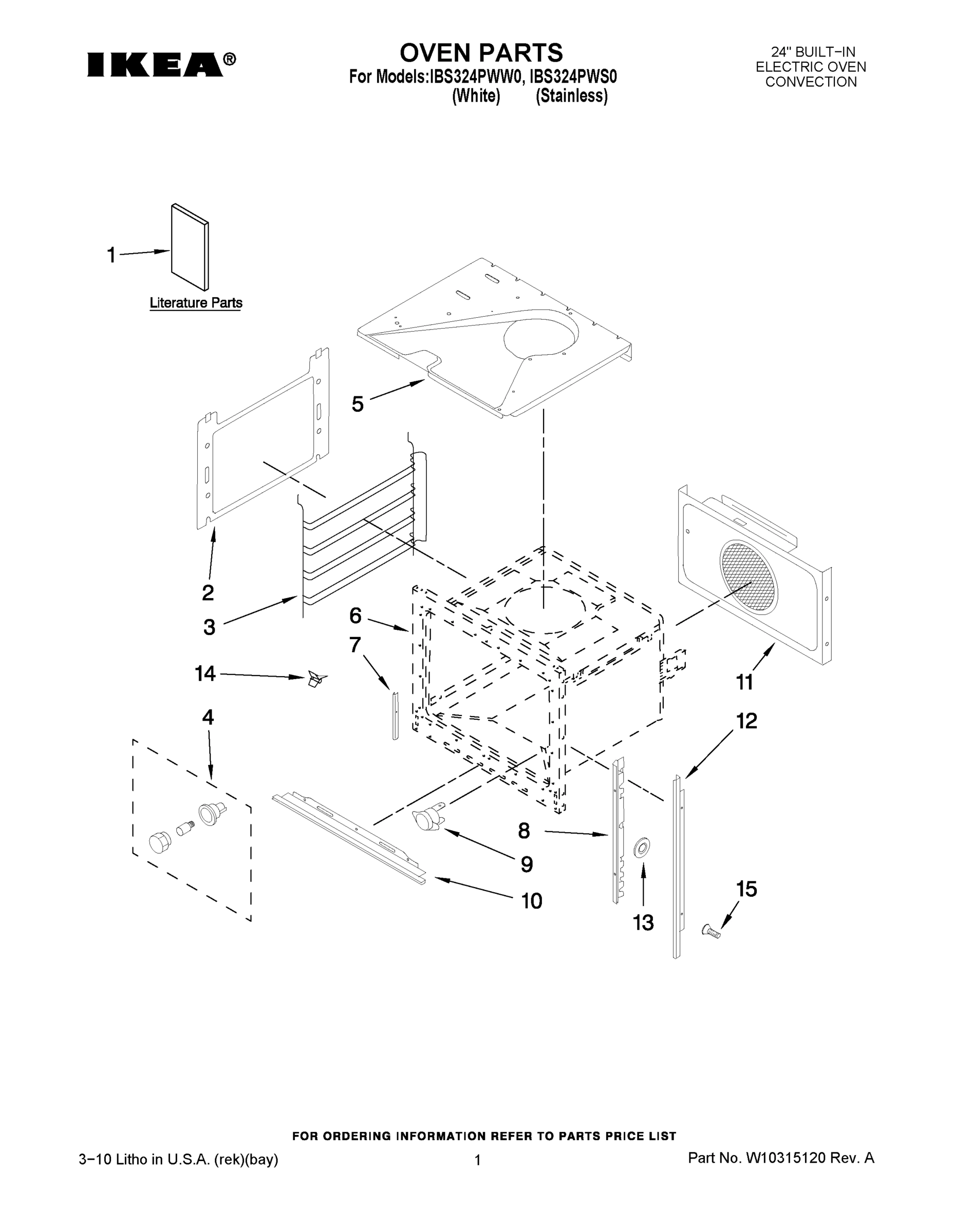 01 - OVEN PARTS