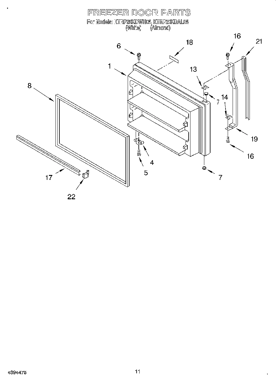 06 - FREEZER DOOR, LIT/OPTIONAL