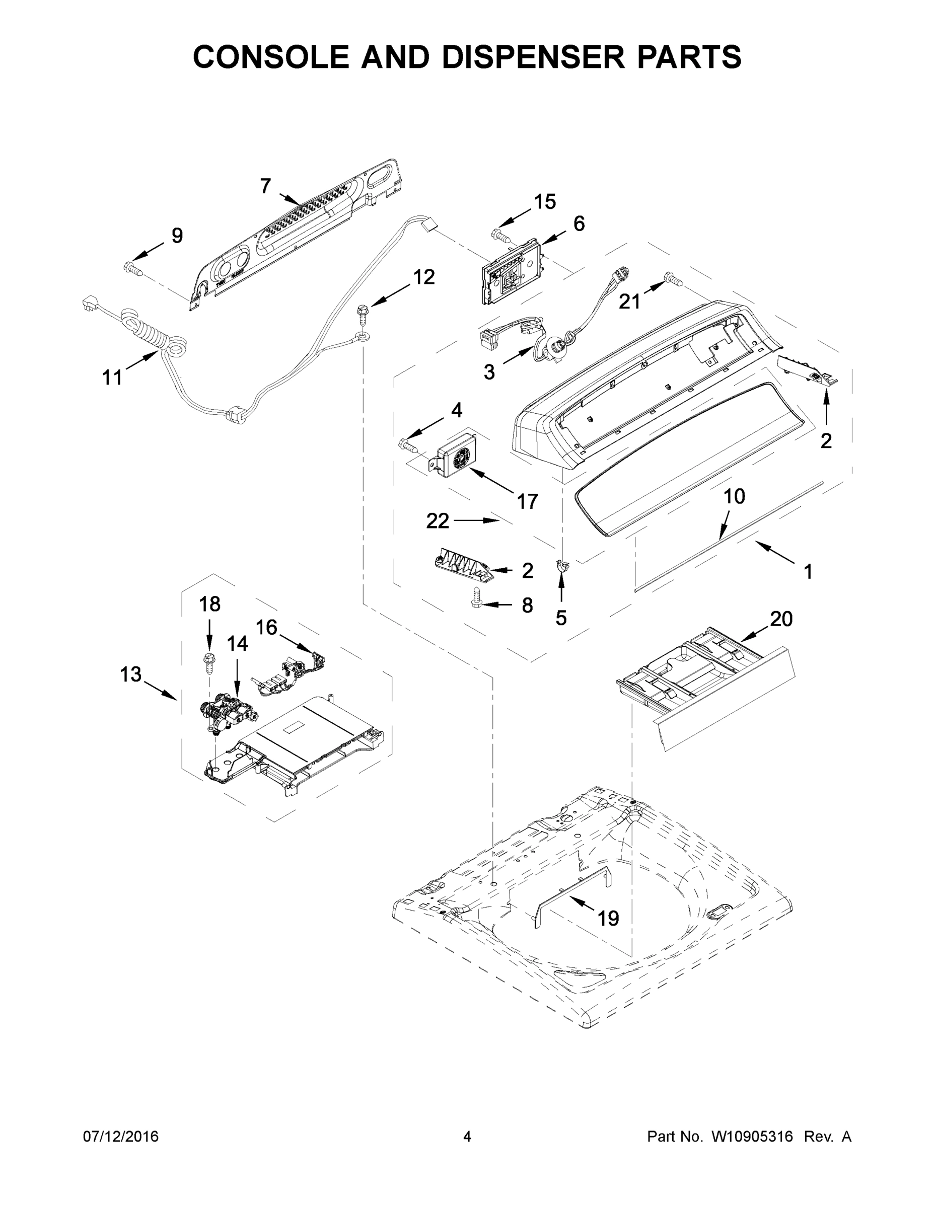 03 - CONSOLE AND DISPENSER PARTS