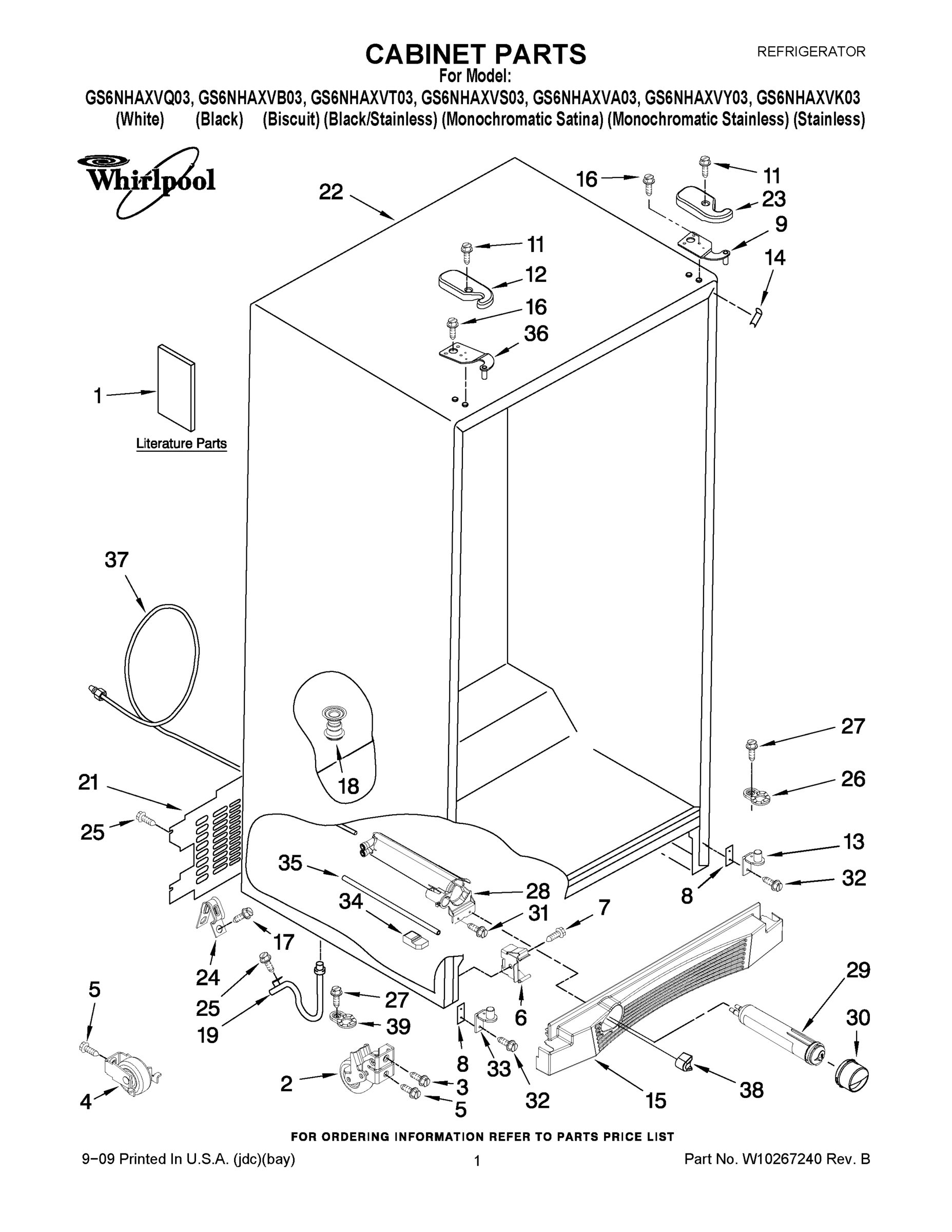 01 - CABINET PARTS
