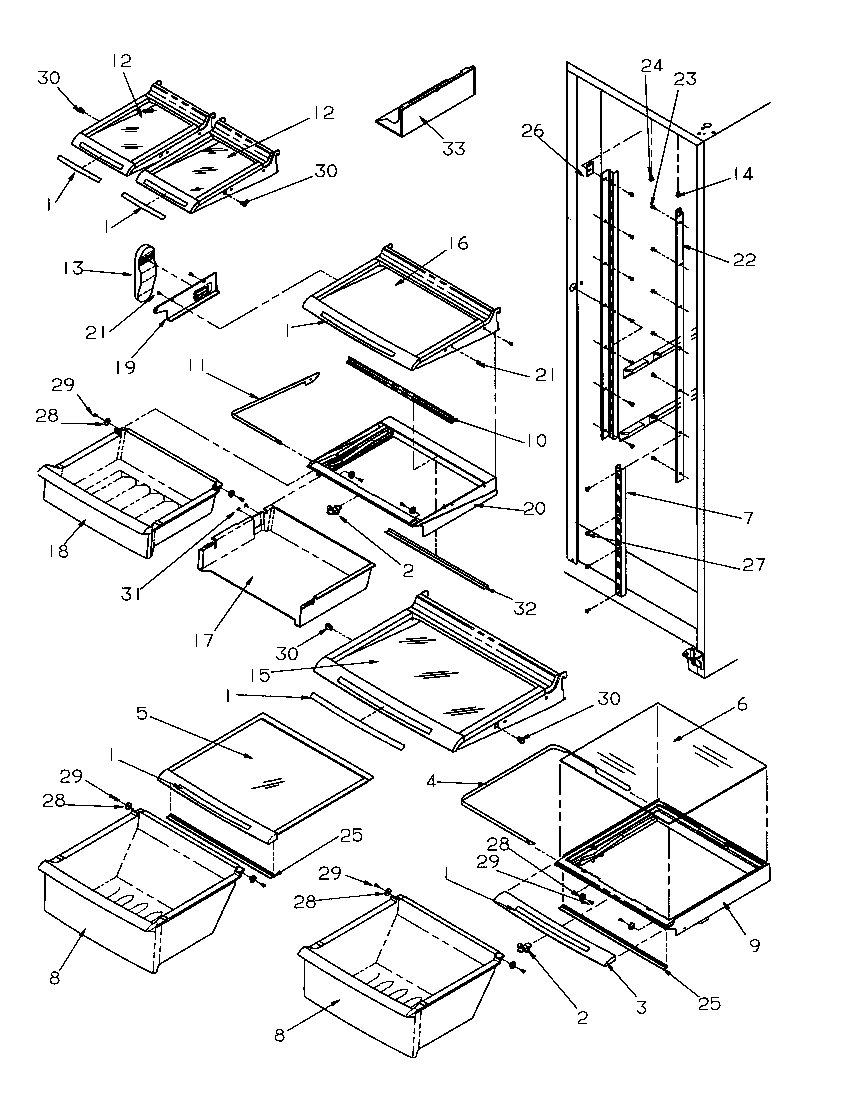 13 - REF SHELVING AND DRAWERS