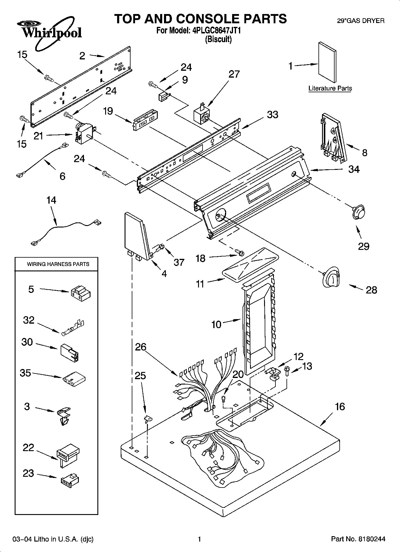 01 - TOP AND CONSOLE PARTS