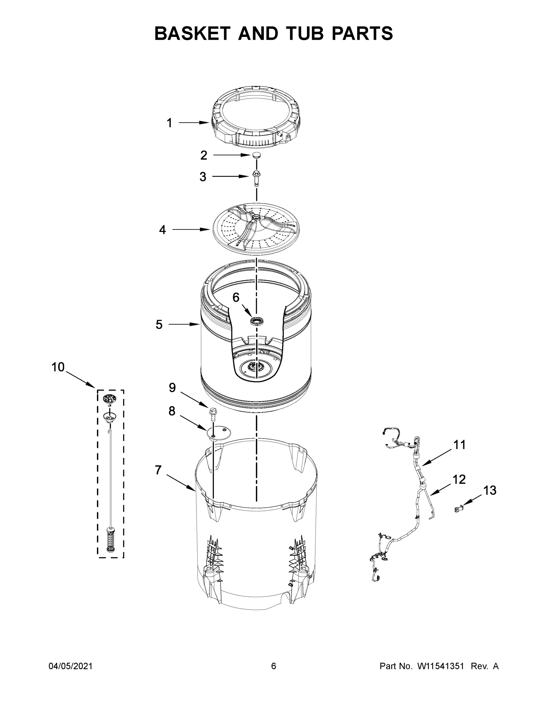 04 - BASKET AND TUB PARTS