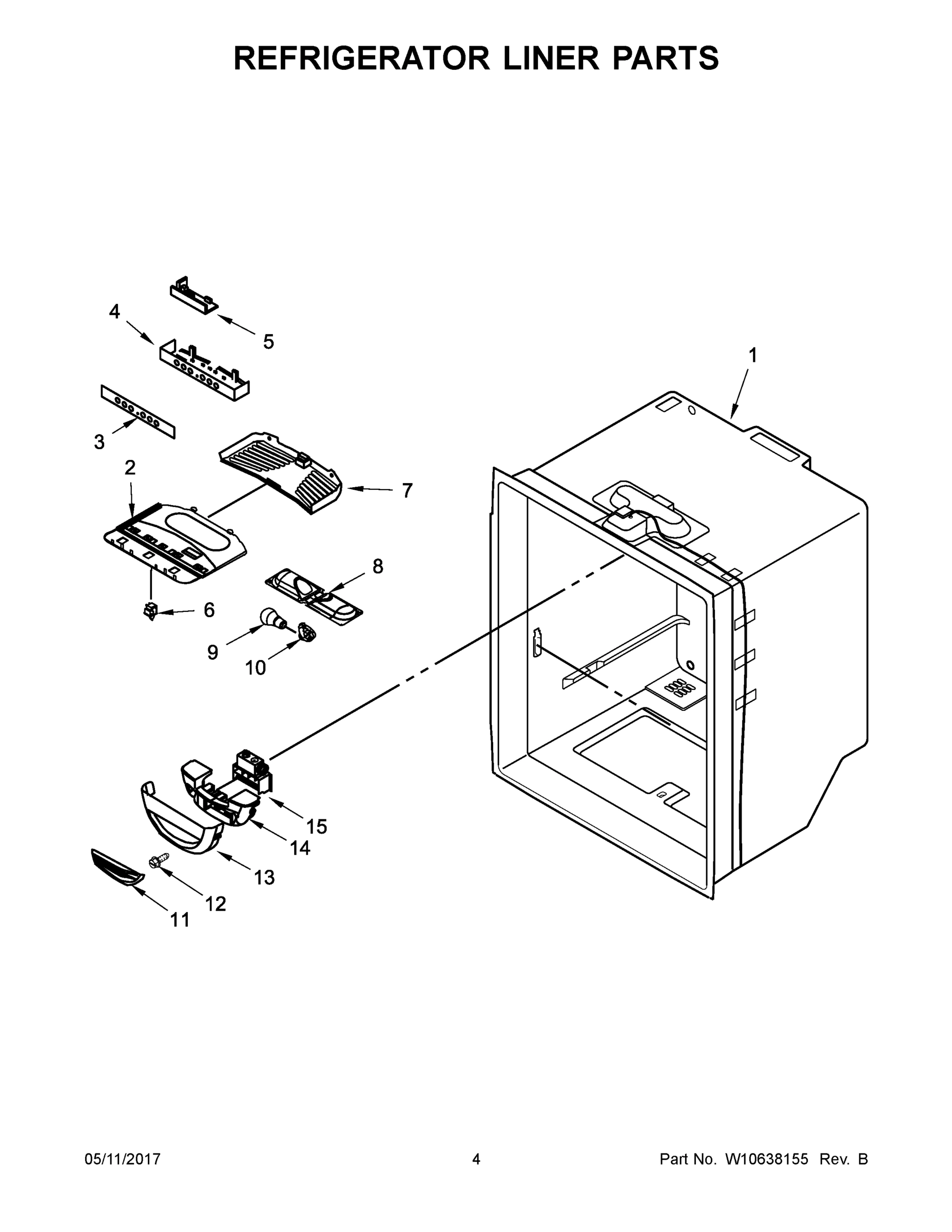 03 - REFRIGERATOR LINER PARTS