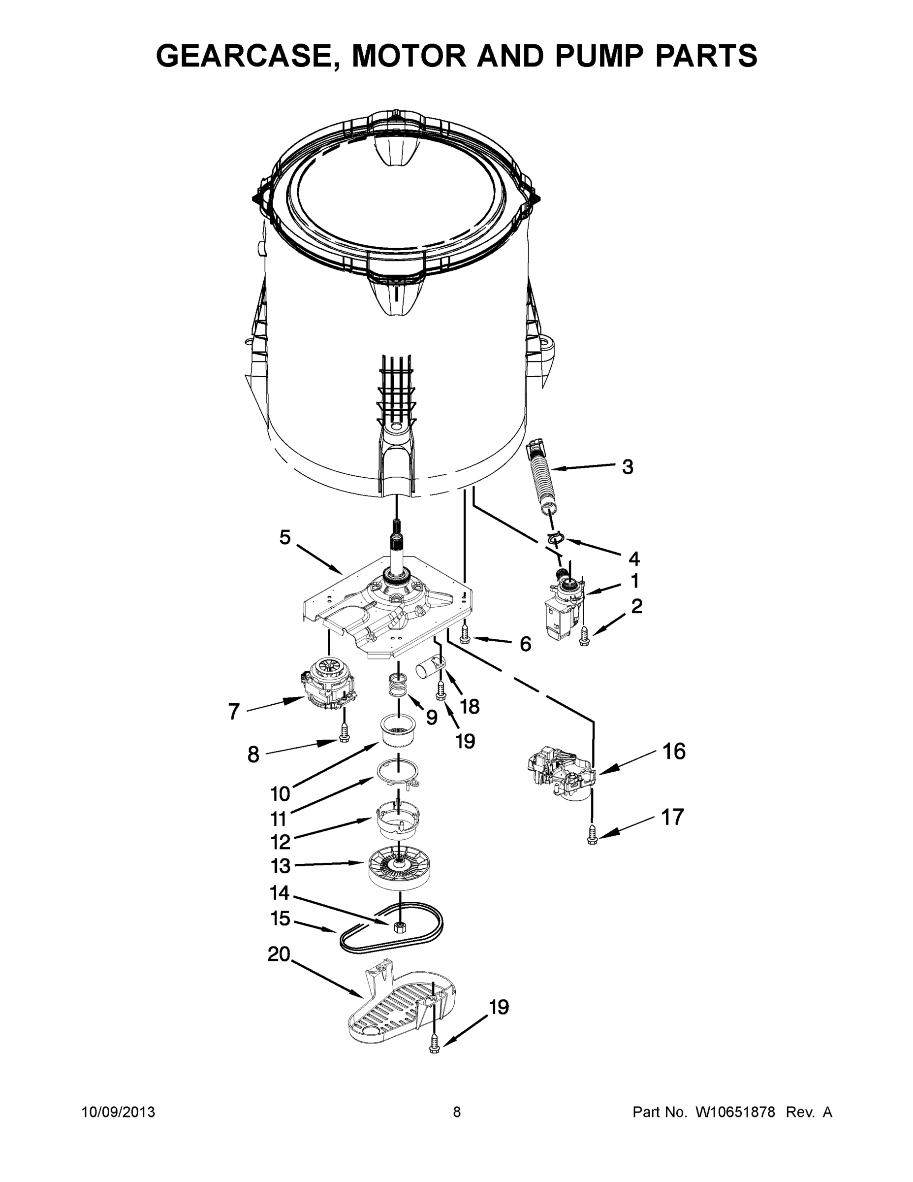 05 - GEARCASE, MOTOR AND PUMP PARTS