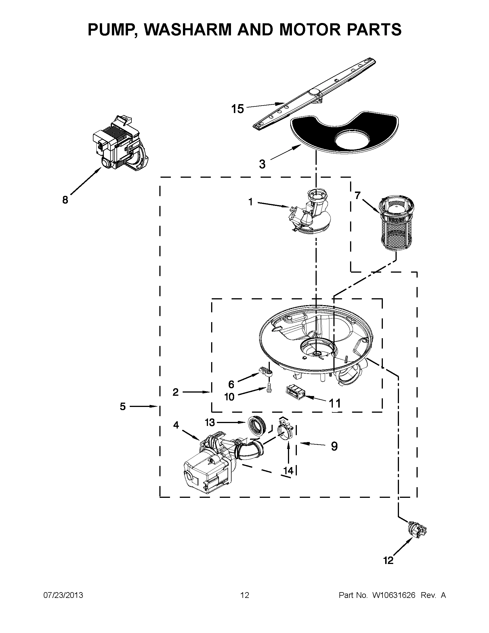 06 - PUMP, WASHARM AND MOTOR PARTS