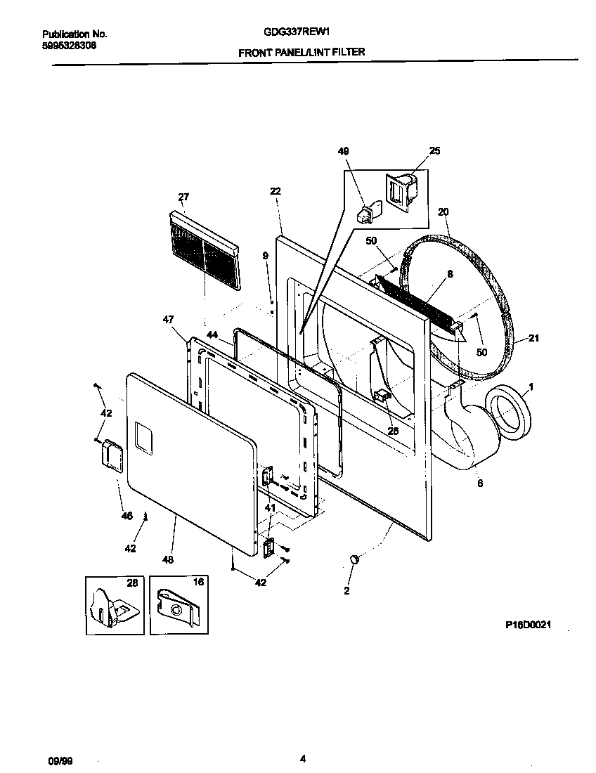 03 - FRONT PANEL/LINT TRAP