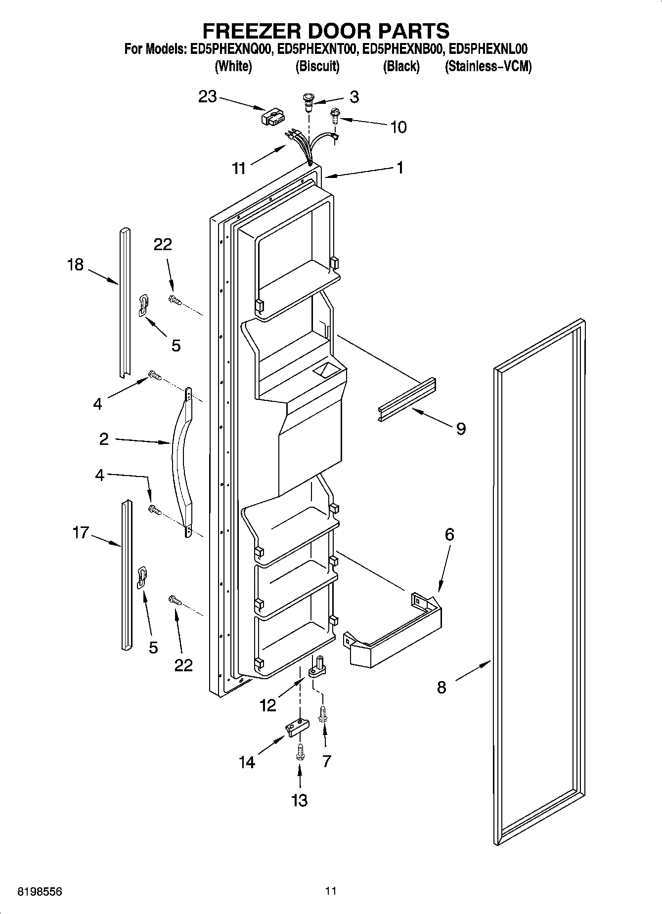 07 - FREEZER DOOR PARTS