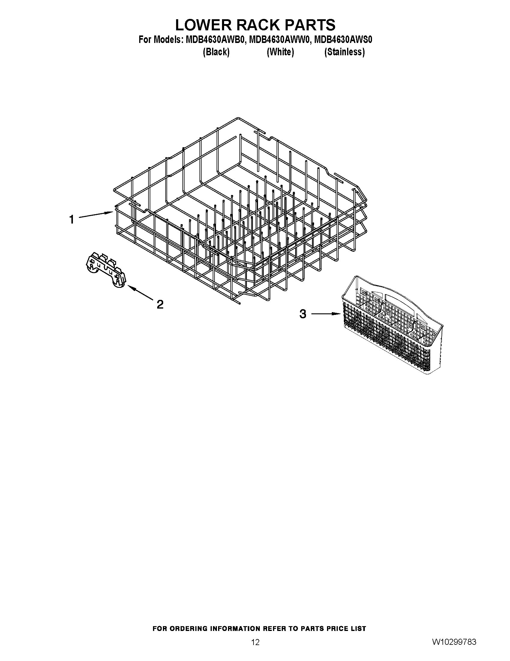 10 - LOWER RACK PARTS