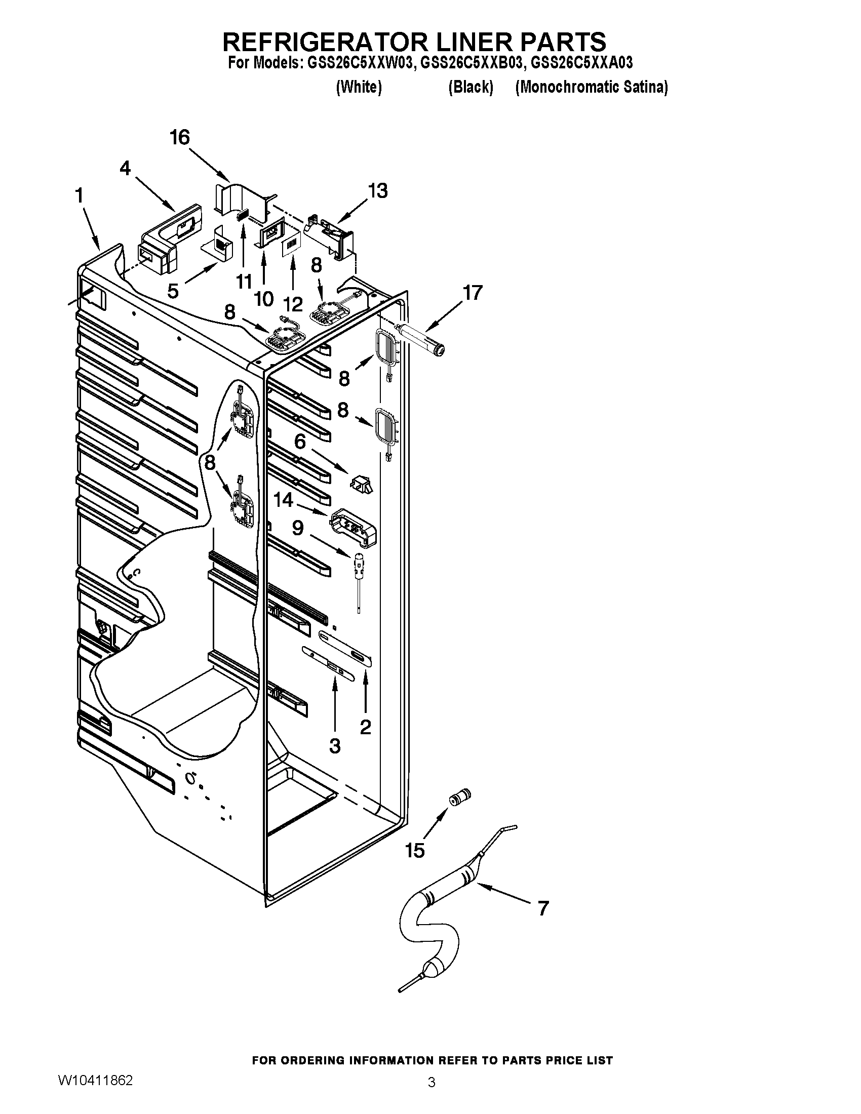 02 - REFRIGERATOR LINER PARTS