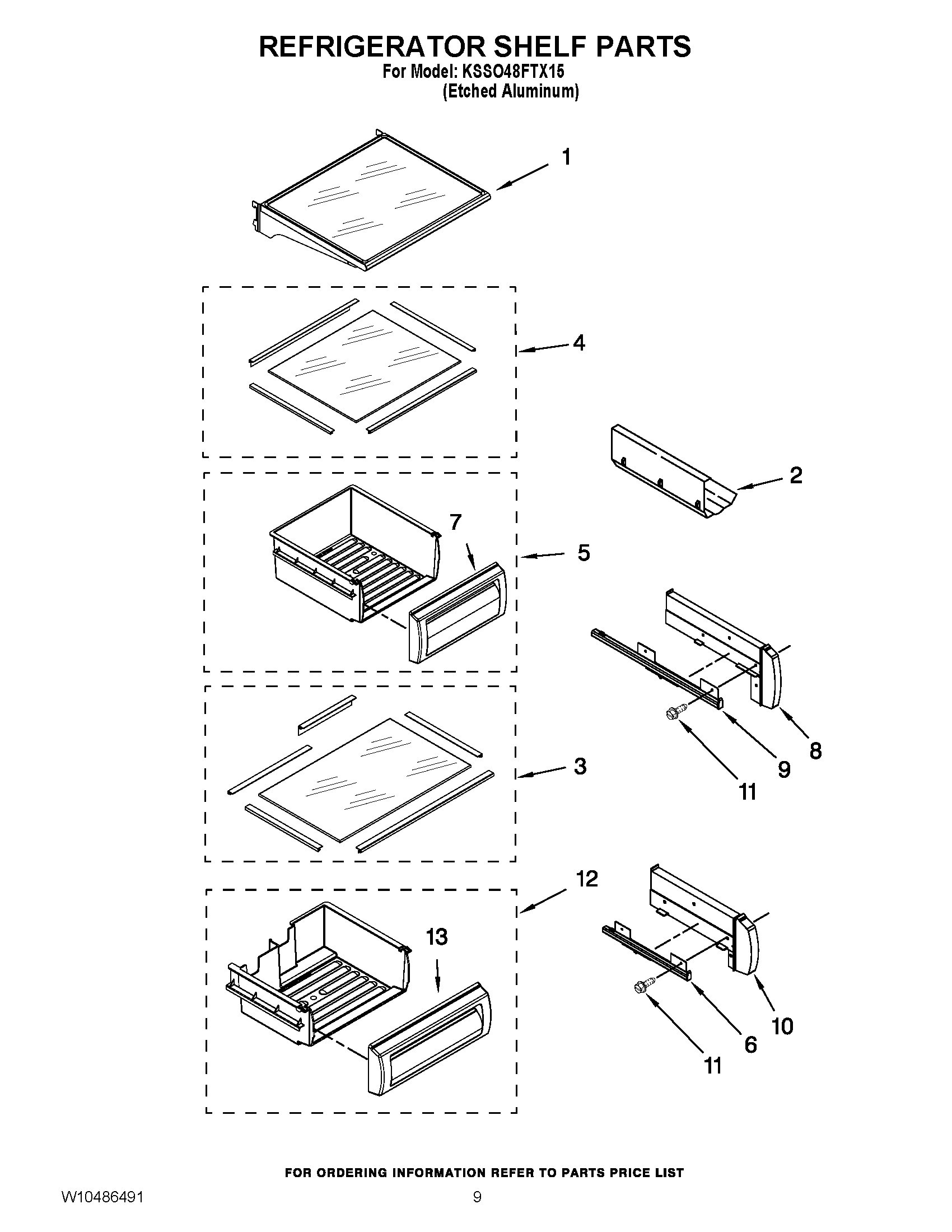 07 - REFRIGERATOR SHELF PARTS