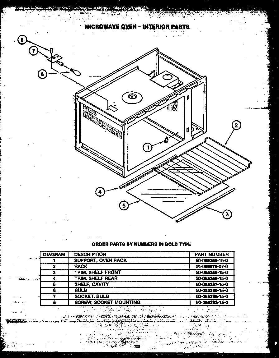 08 - MICROWAVE OVEN - INTERIOR PARTS