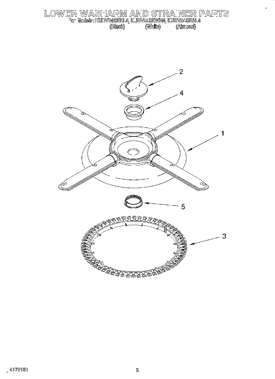 04 - LOWER WASHARM AND STRAINER