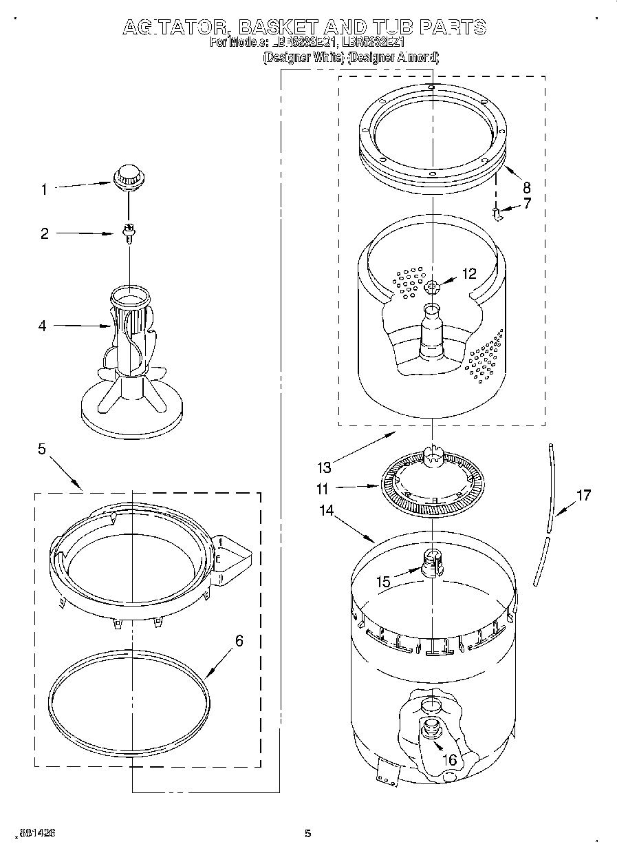 03 - AGITATOR, BASKET & TUB