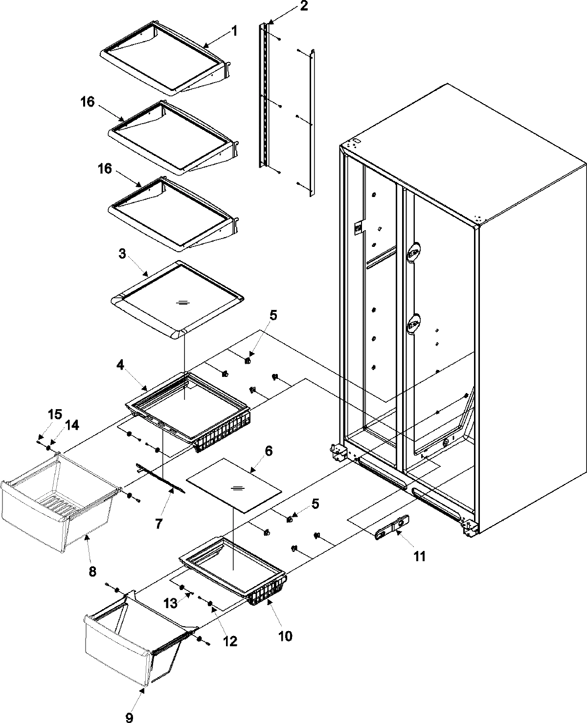 07 - CRISPER ASSY & REF SHELF