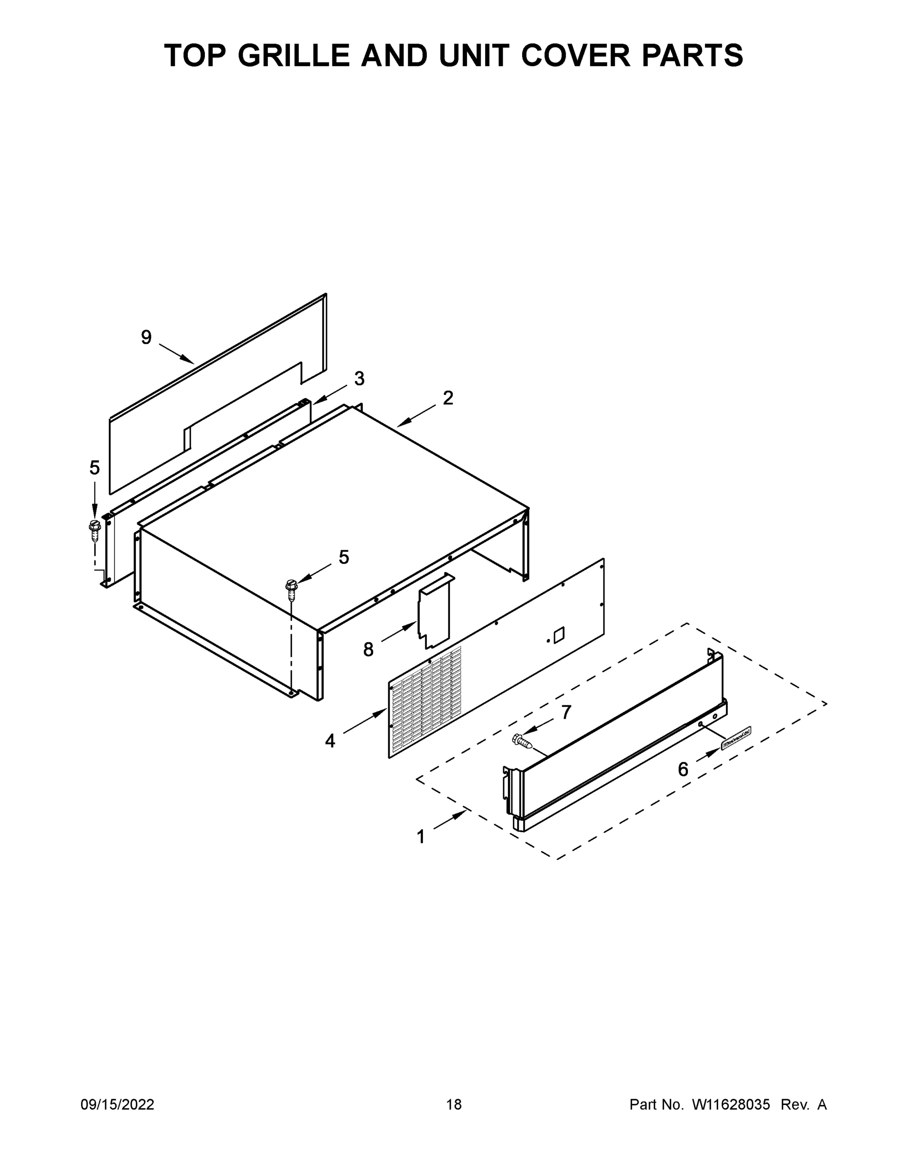 10 - TOP GRILLE AND UNIT COVER PARTS