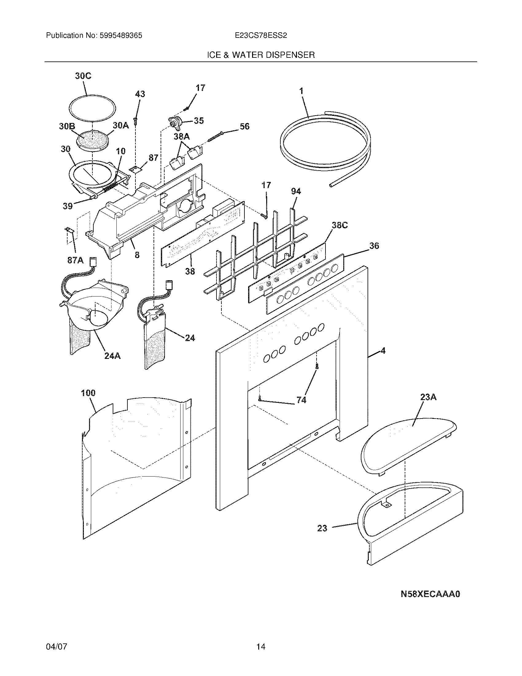 15 - ICE & WATER DISPENSER