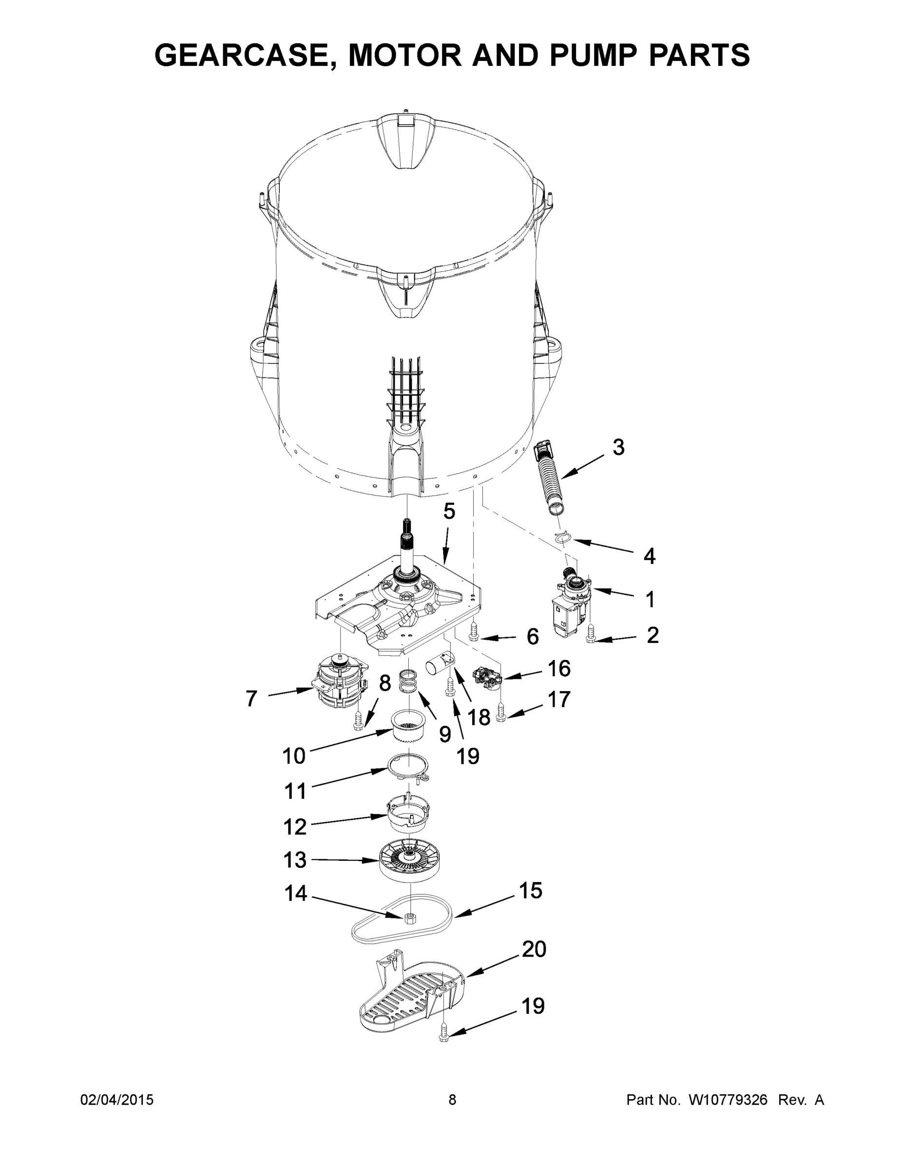 05 - GEARCASE, MOTOR AND PUMP PARTS