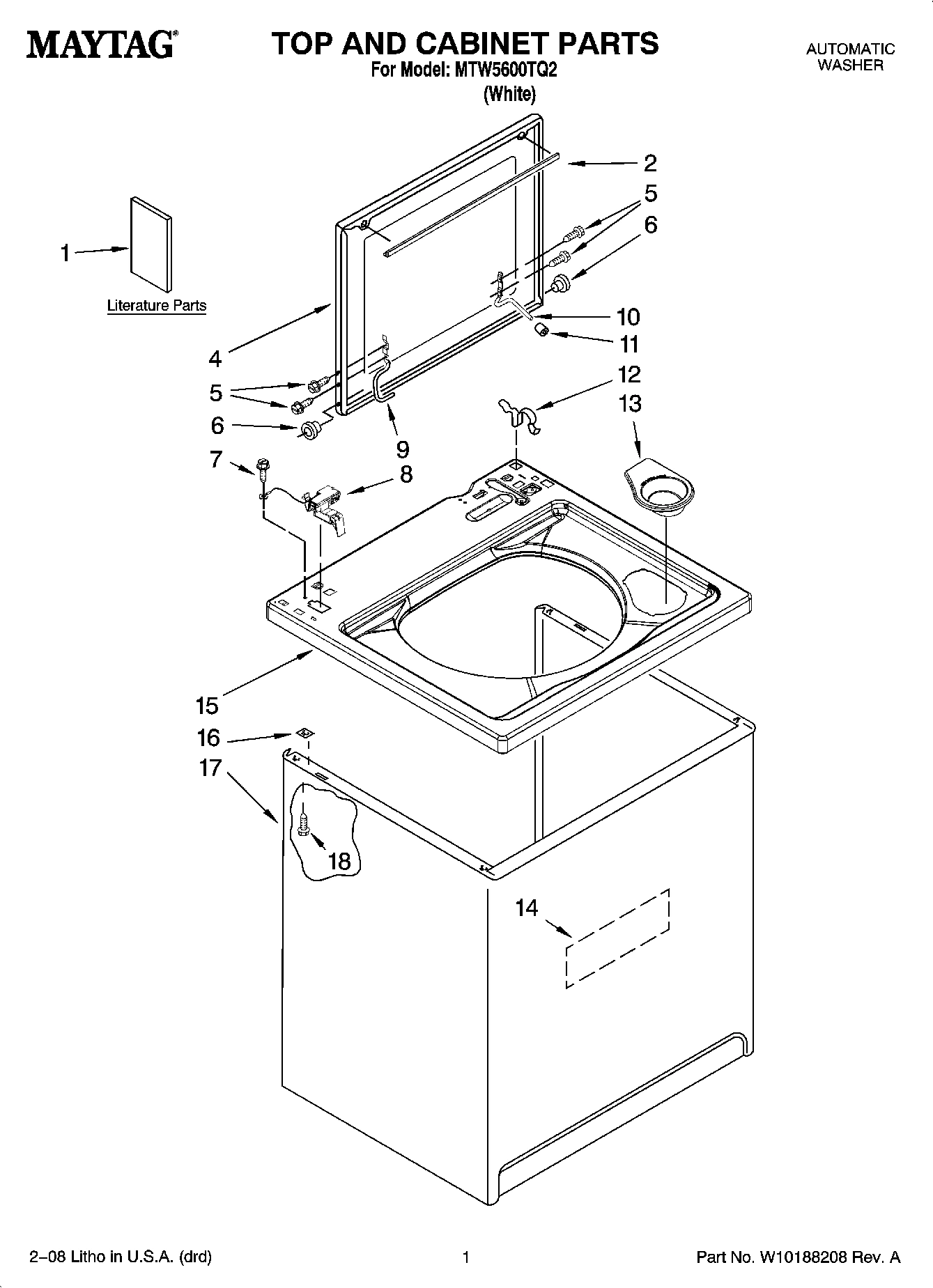 01 - TOP AND CABINET PARTS