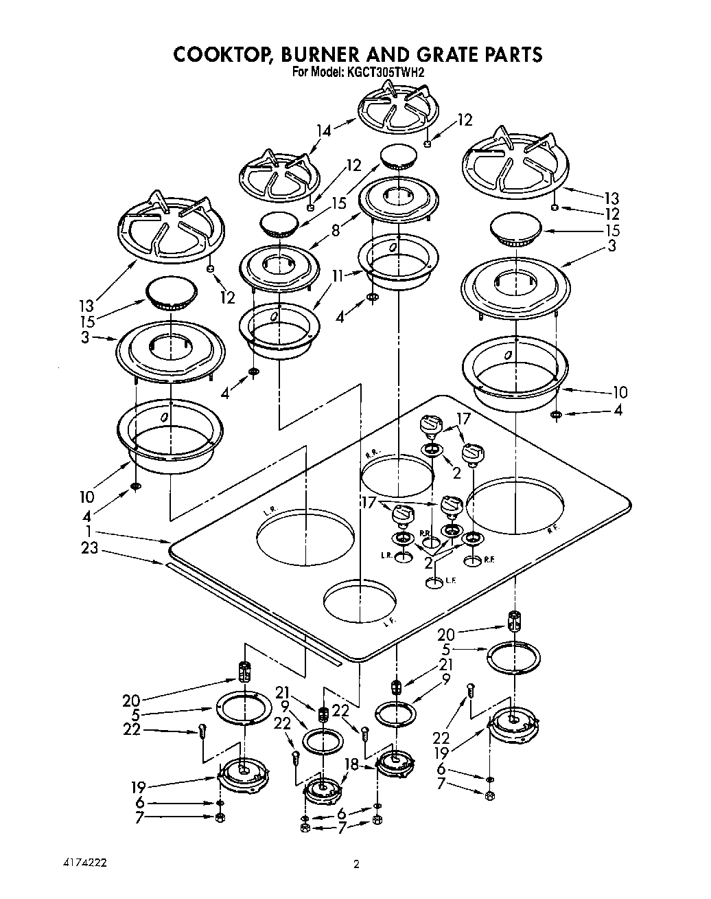 02 - COOKTOP, BURNER AND GRATE