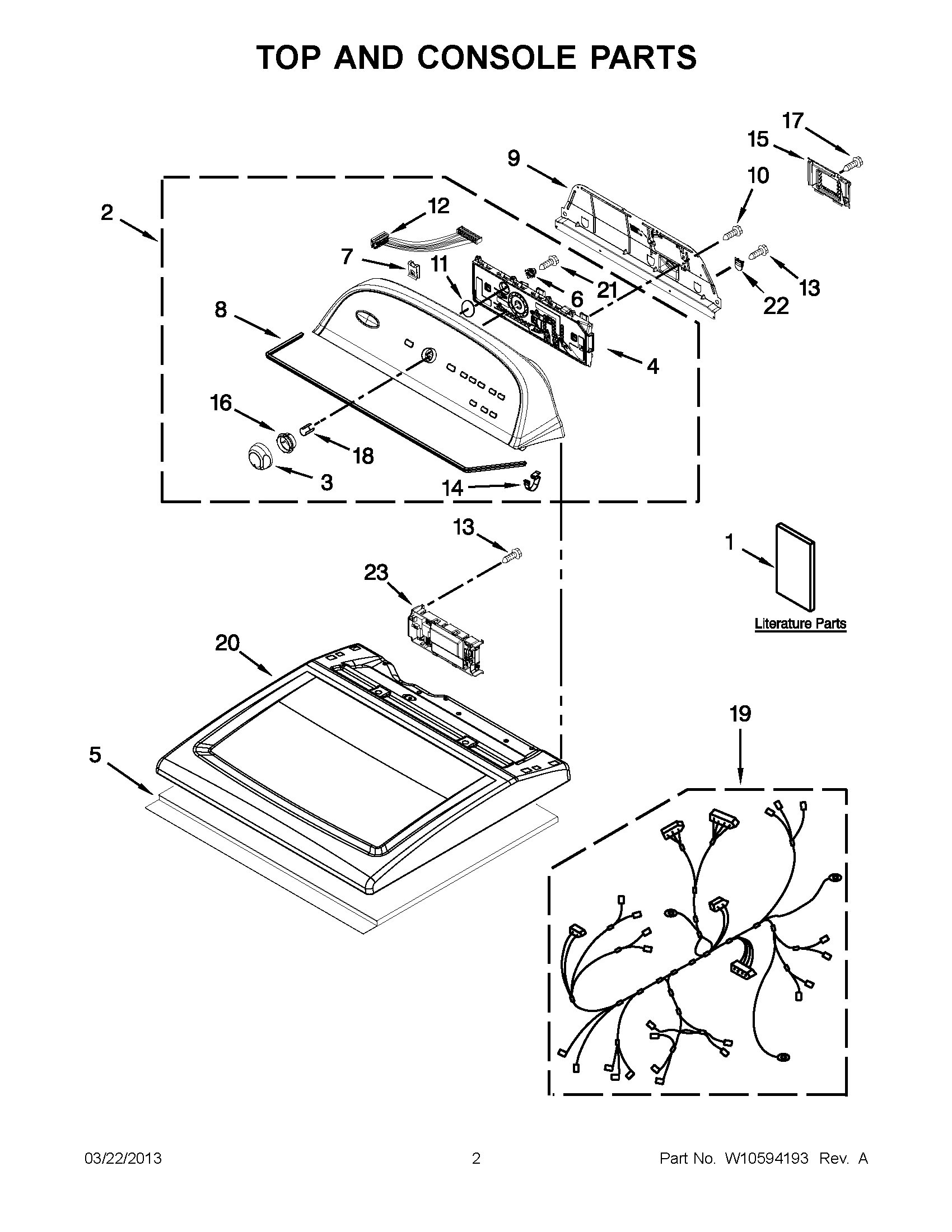 01 - TOP AND CONSOLE PARTS