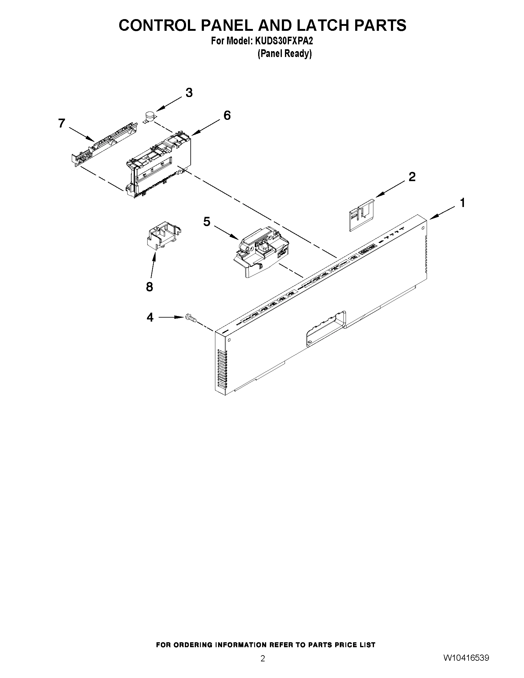 02 - CONTROL PANEL AND LATCH PARTS