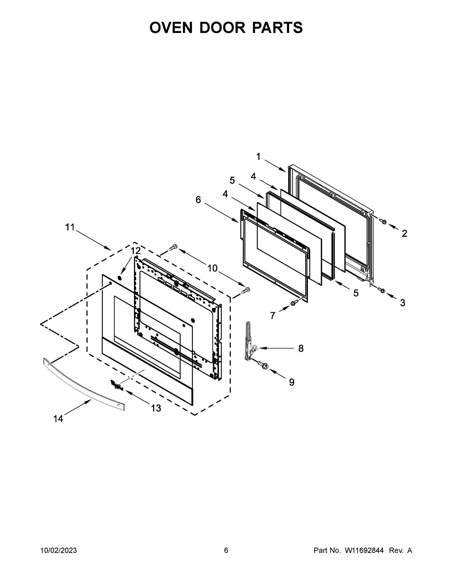 04 - OVEN DOOR PARTS