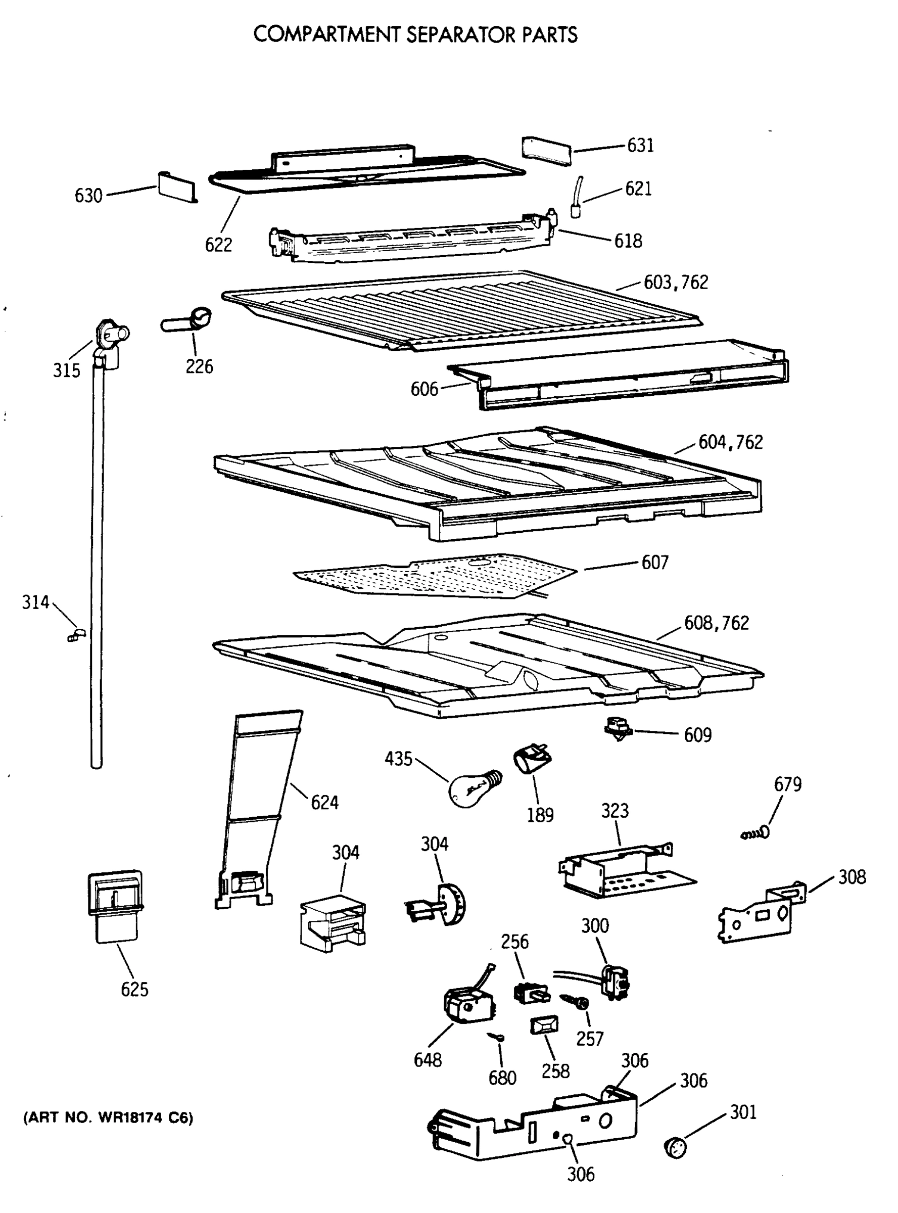 COMPARTMENT SEPARATOR PARTS