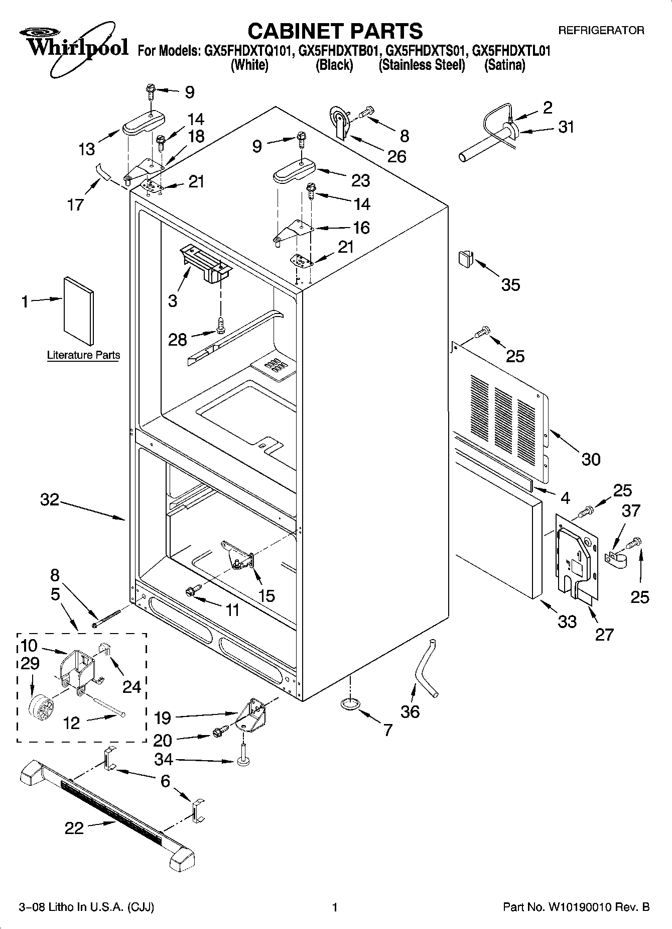 01 - CABINET PARTS