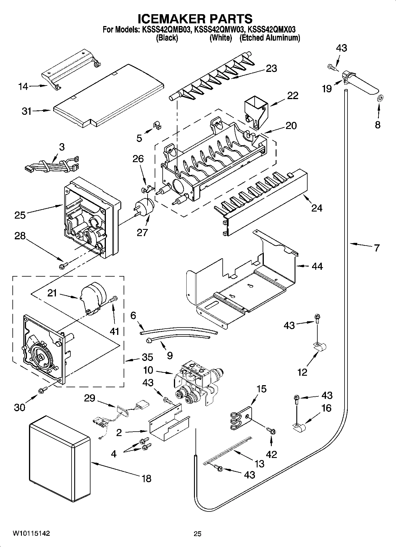 15 - ICEMAKER PARTS