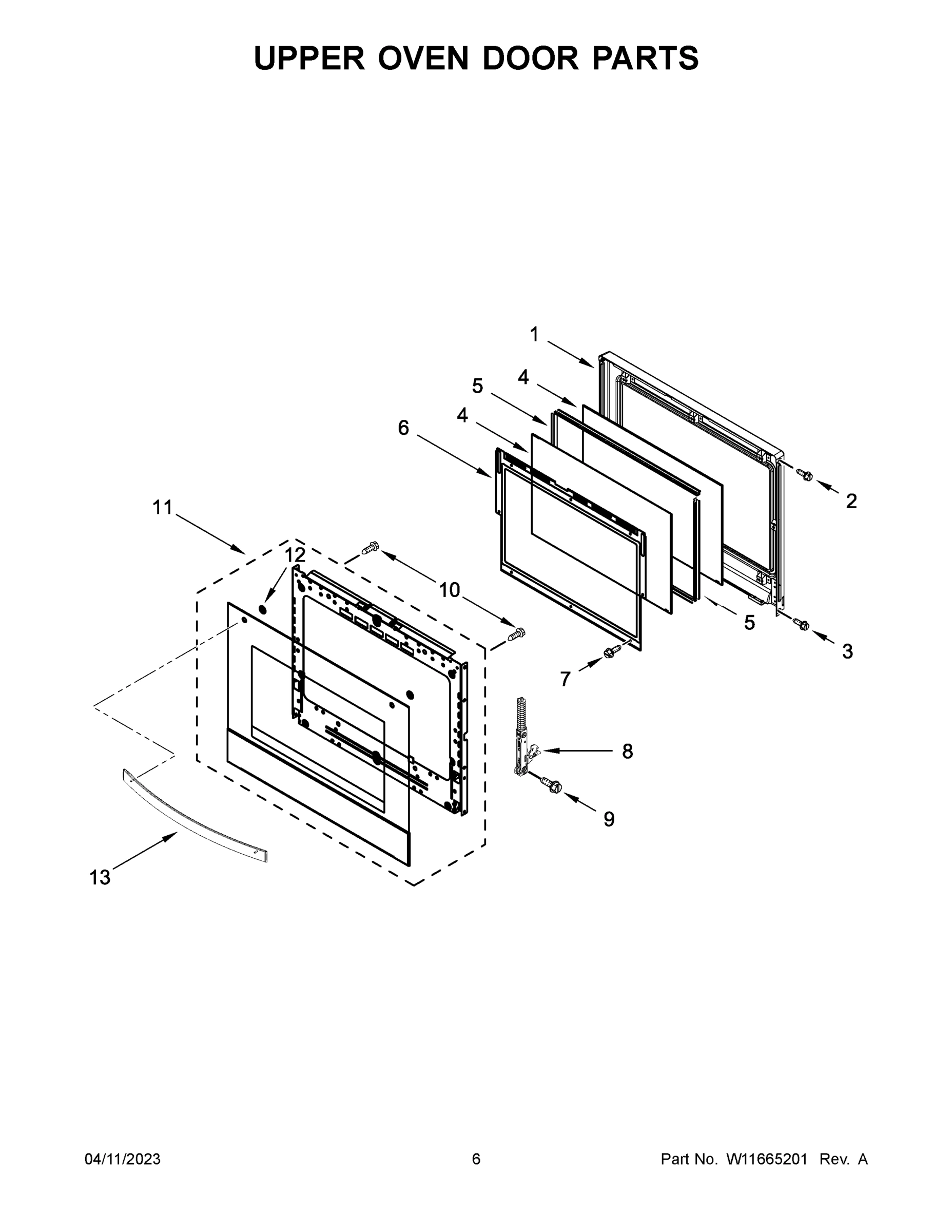 04 - UPPER OVEN DOOR PARTS