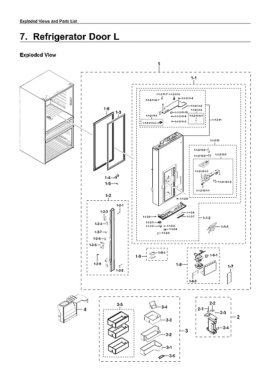 RIGHT REFRIGERATOR DOOR PARTS