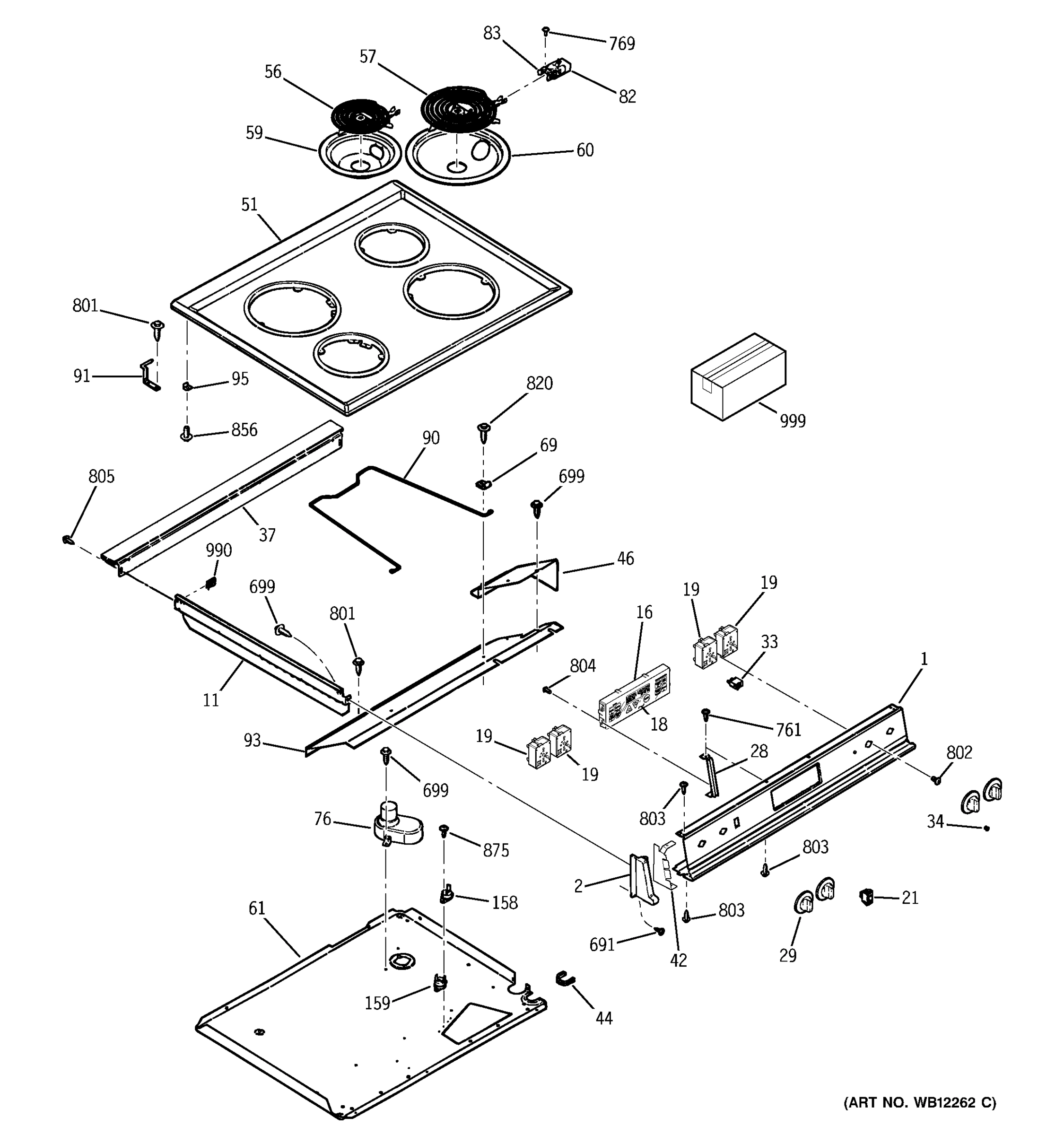 CONTROL PANEL & COOKTOP