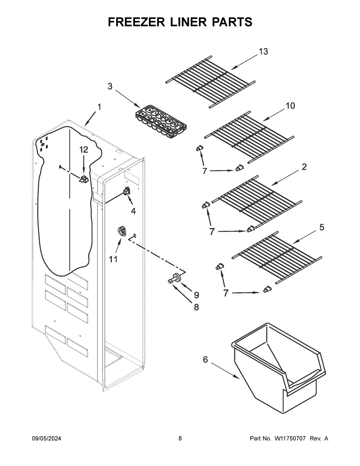 05 - FREEZER LINER PARTS