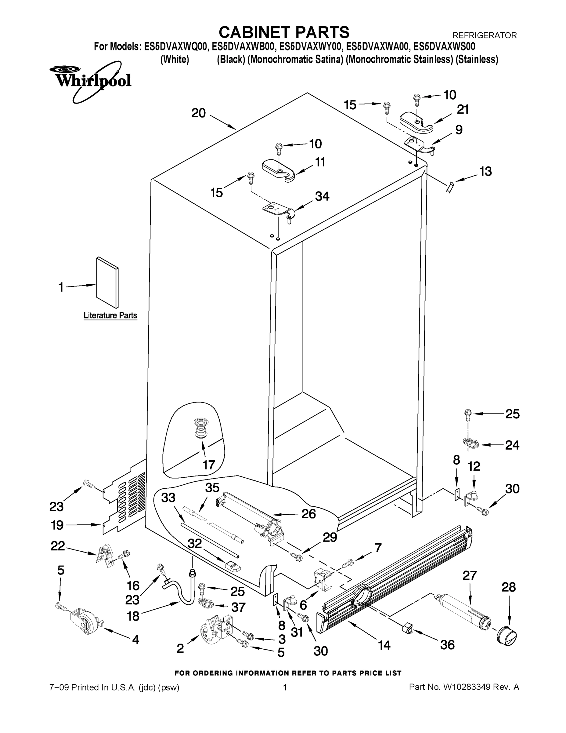 01 - CABINET PARTS