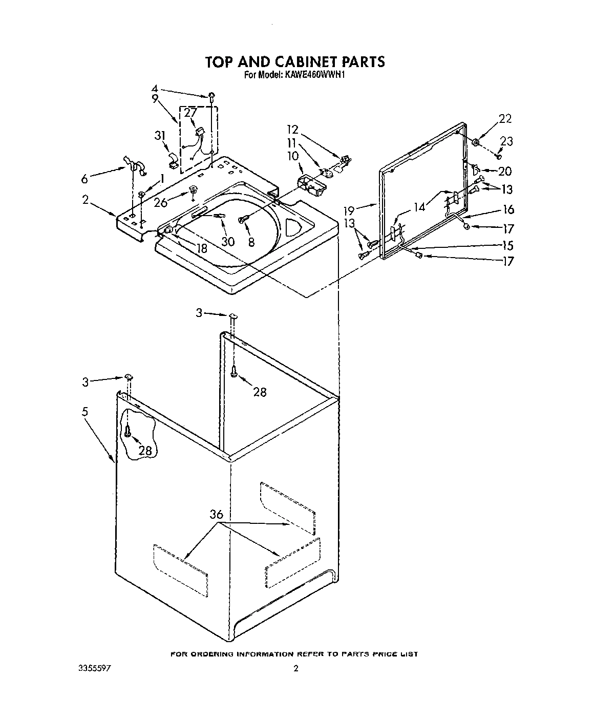 02 - TOP AND CABINET, LIT/OPTIONAL