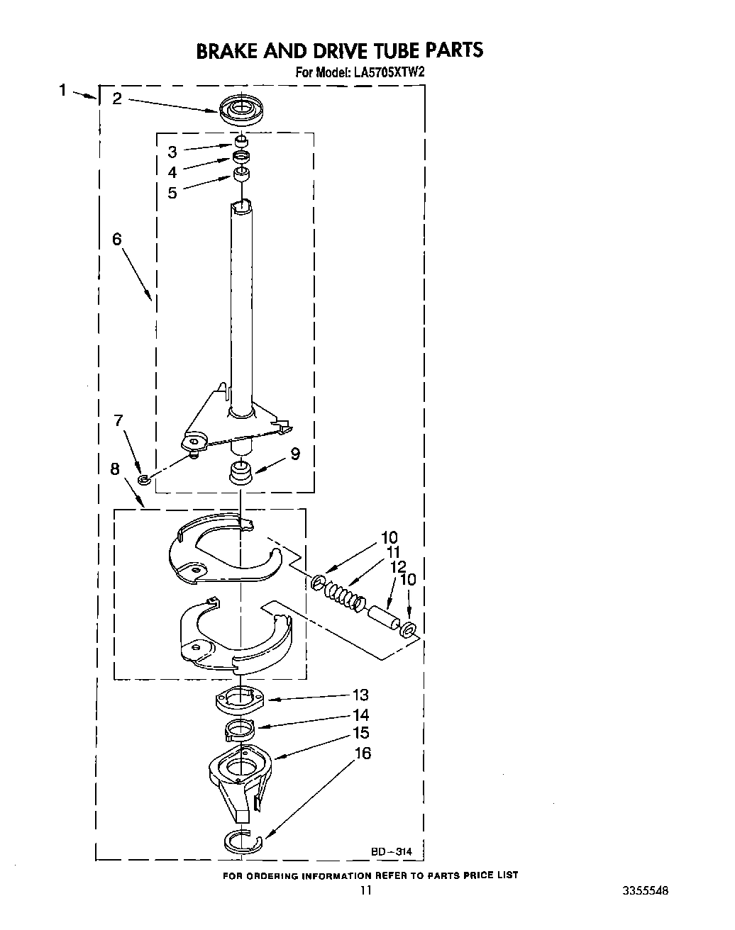 10 - BRAKE AND DRIVE TUBE