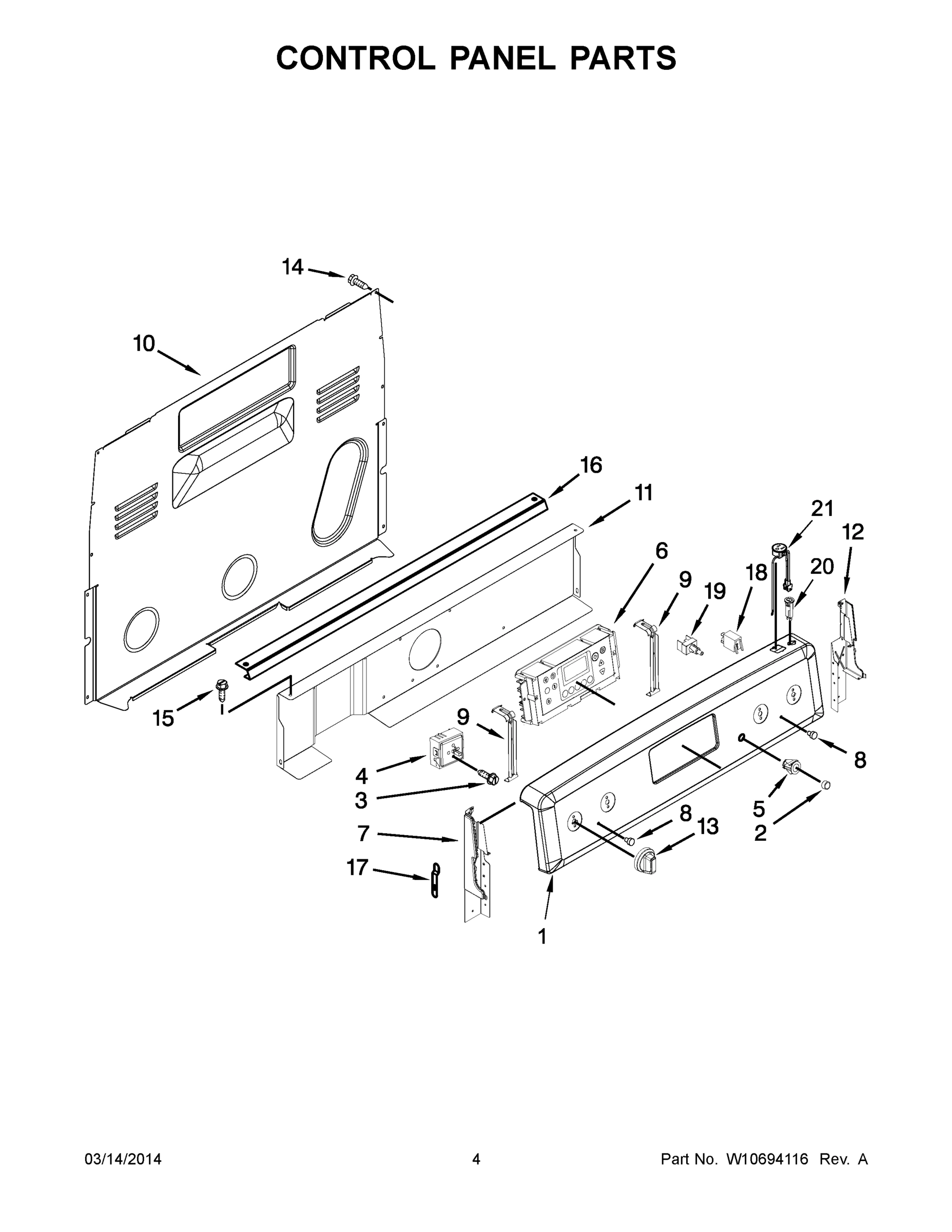03 - CONTROL PANEL PARTS