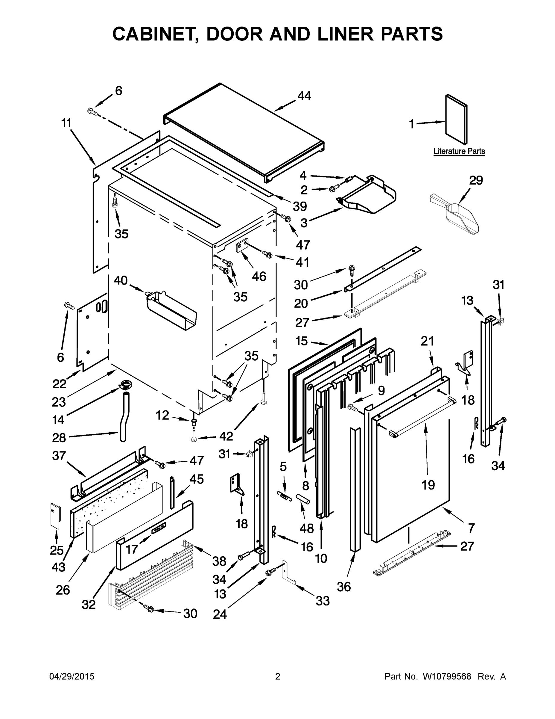 02 - CABINET, DOOR AND LINER PARTS