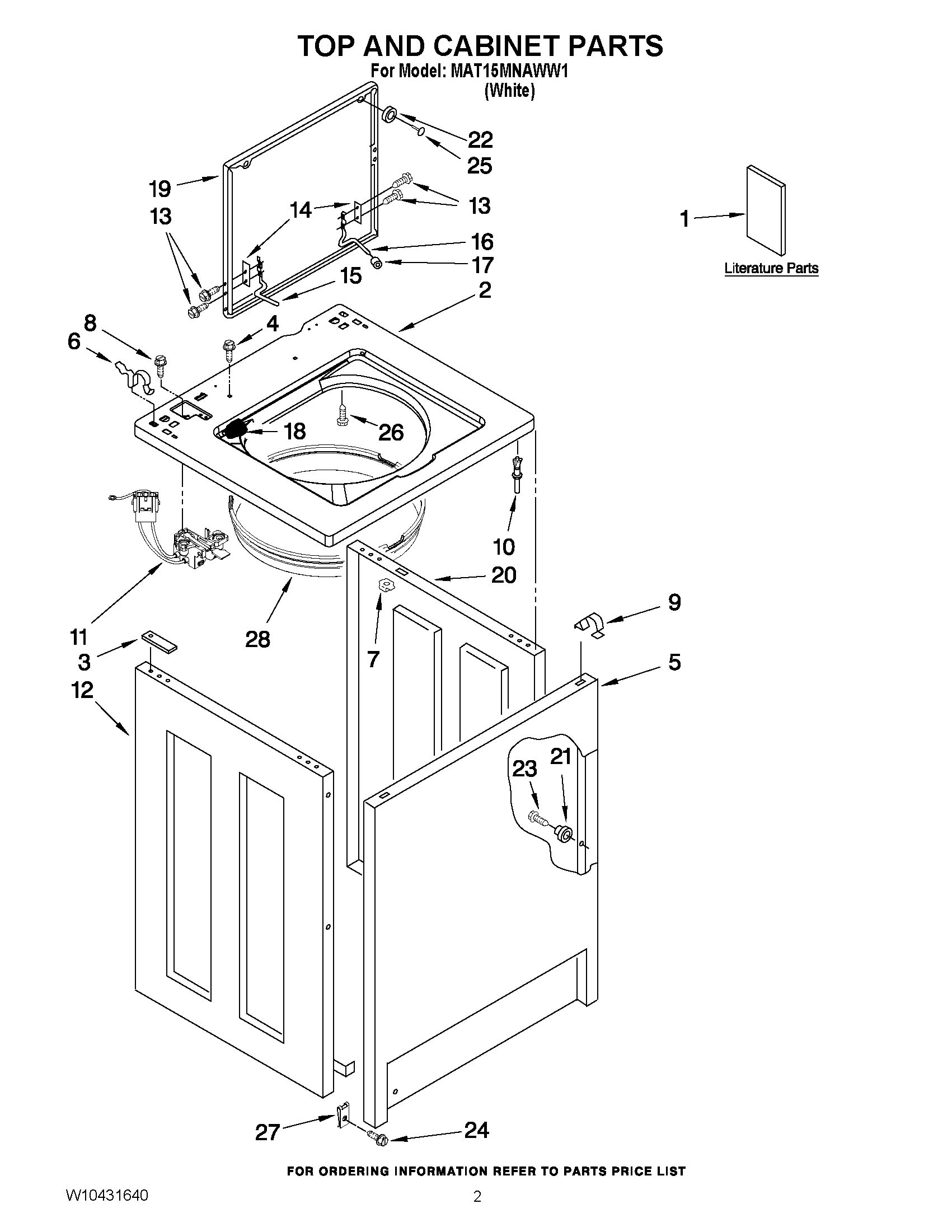 01 - TOP AND CABINET PARTS