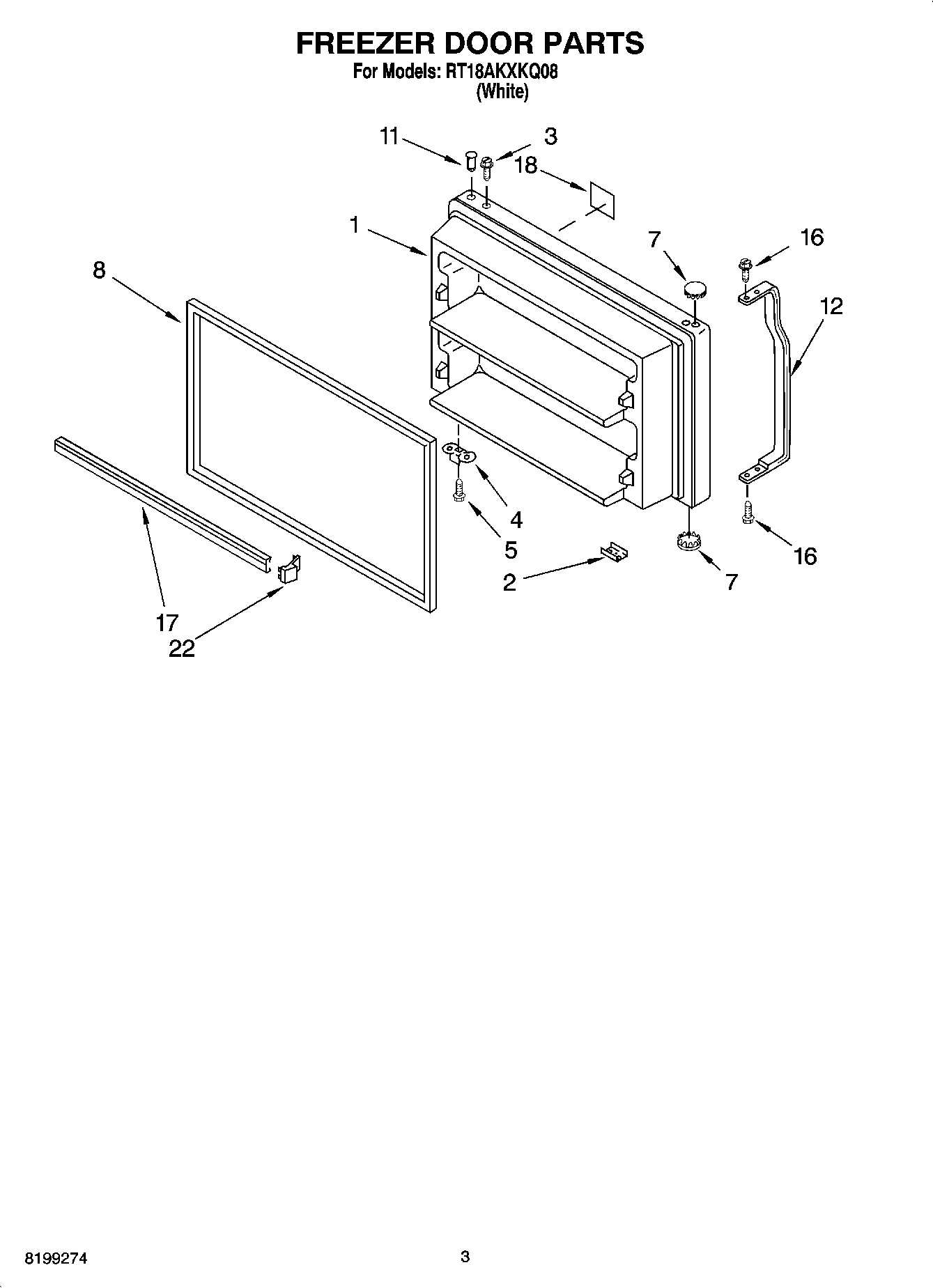 02 - FREEZER DOOR PARTS