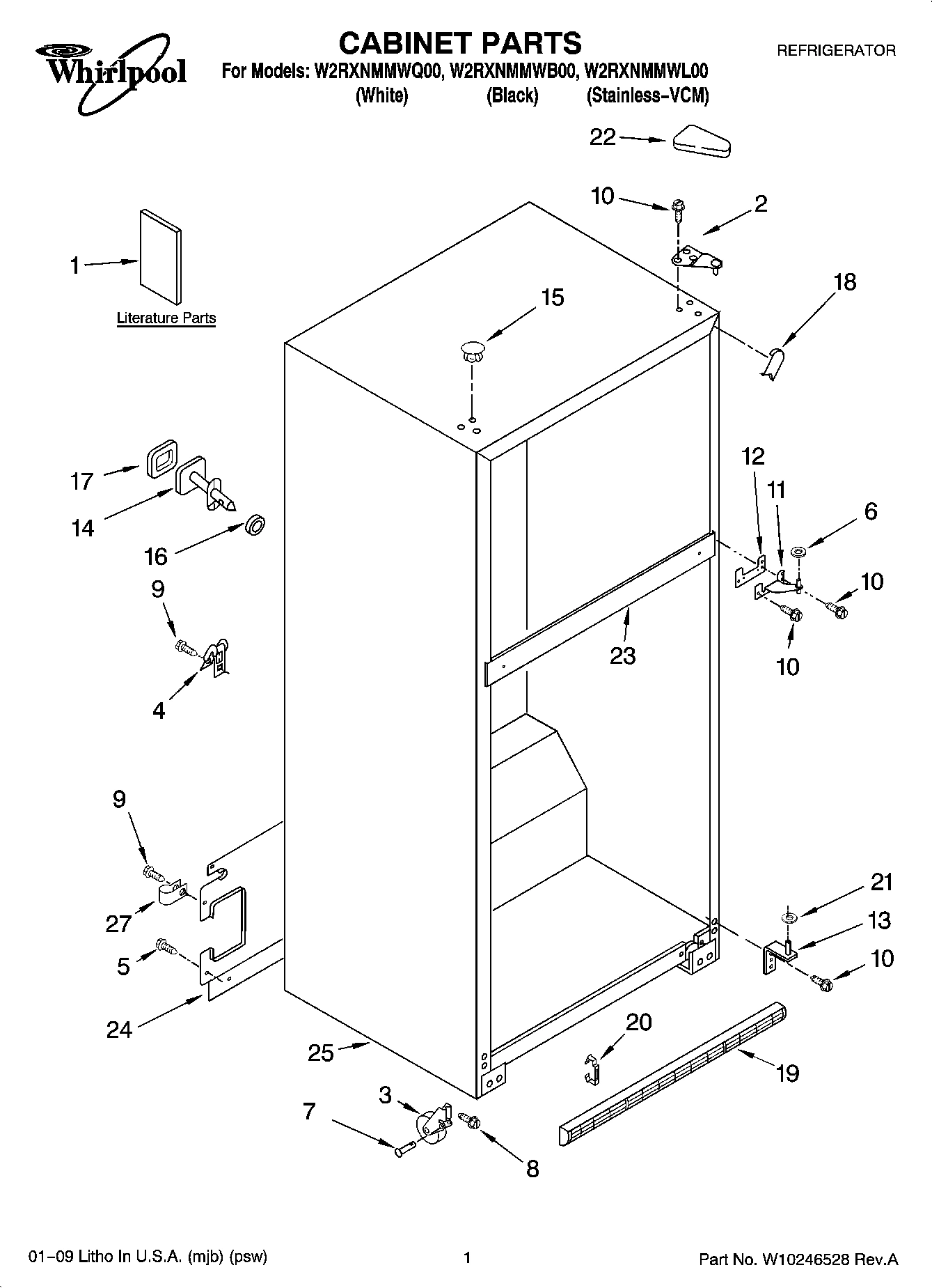 01 - CABINET PARTS