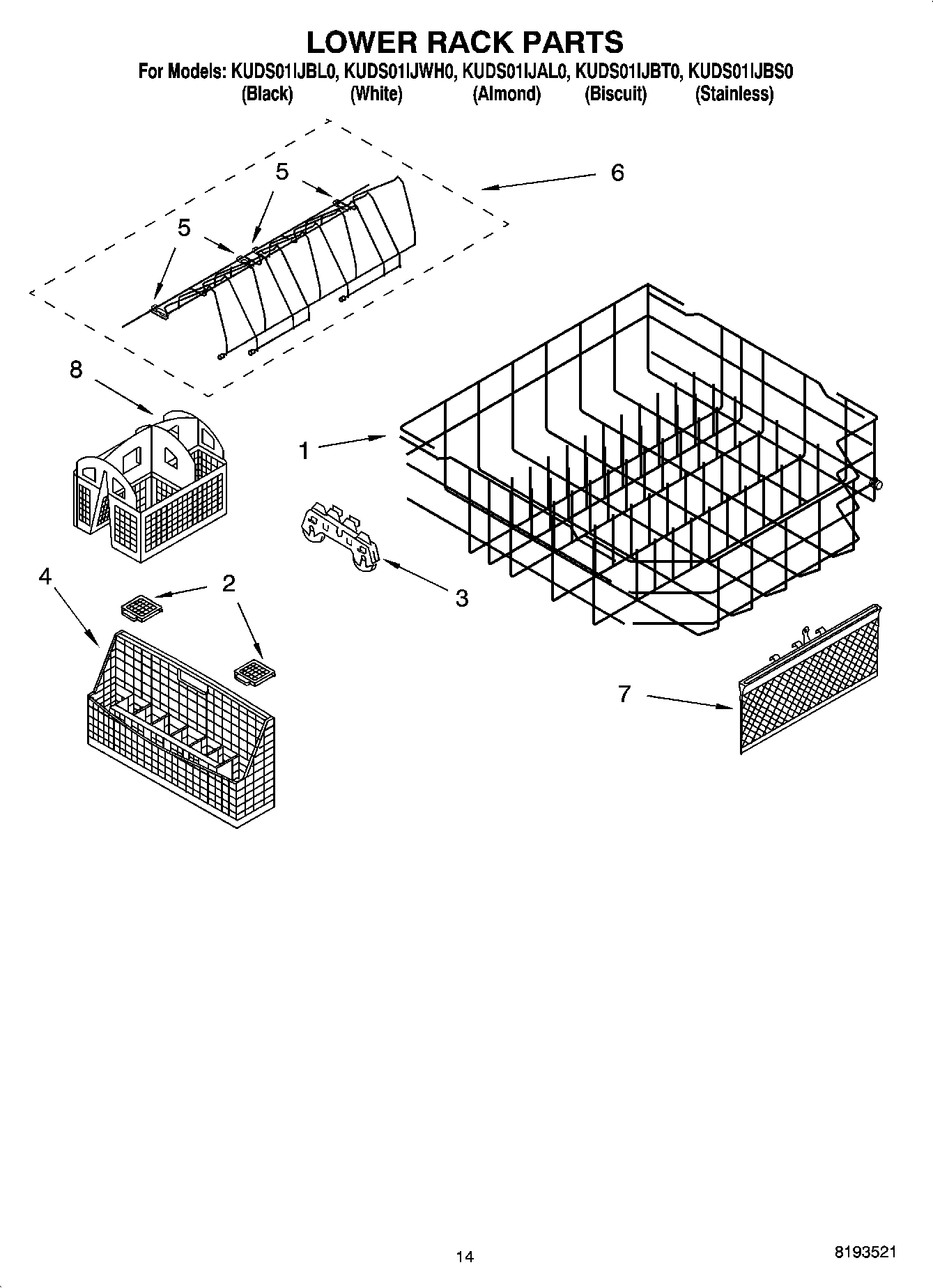 11 - LOWER RACK PARTS