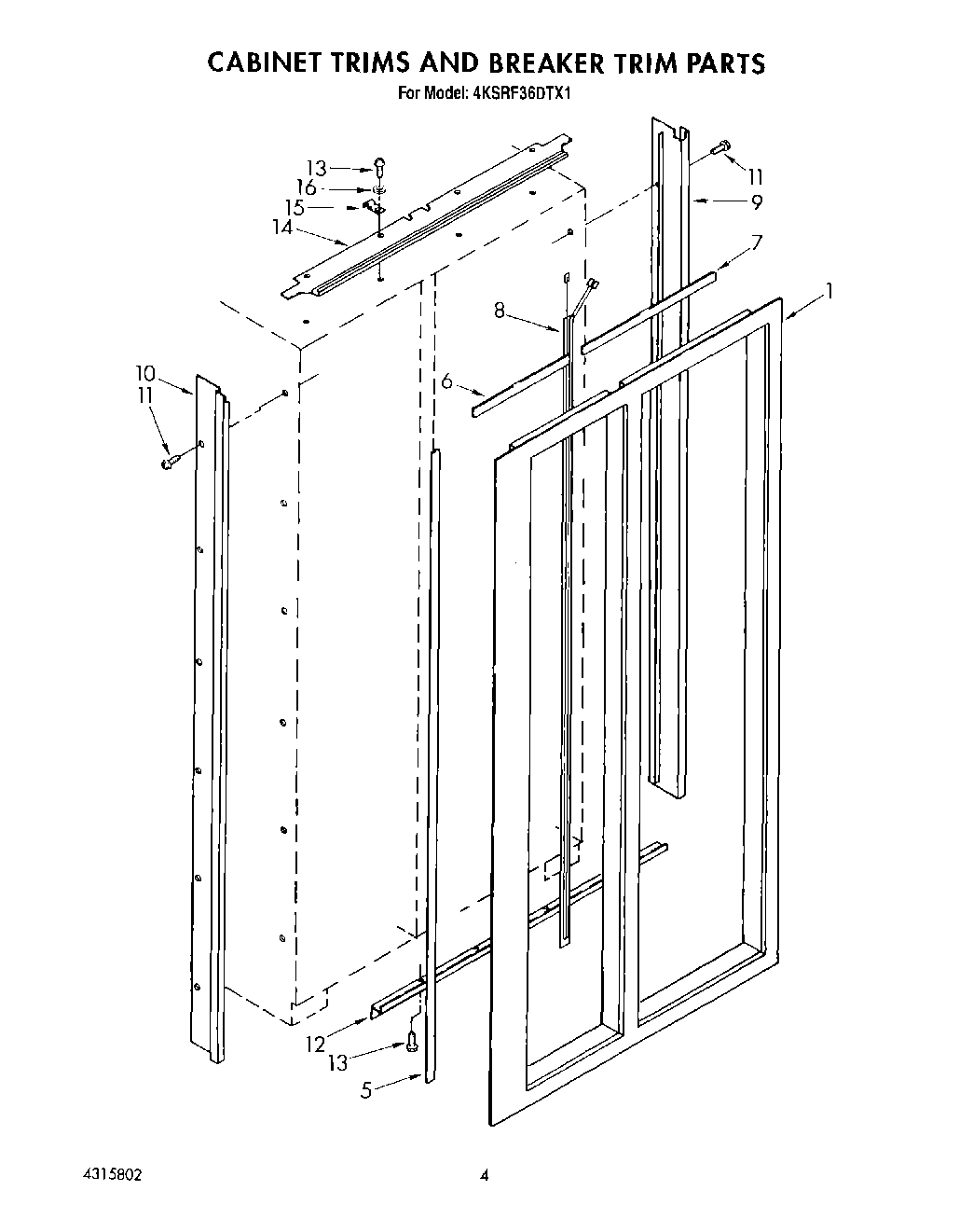 02 - CABINET TRIMS AND BREAKER TRIM