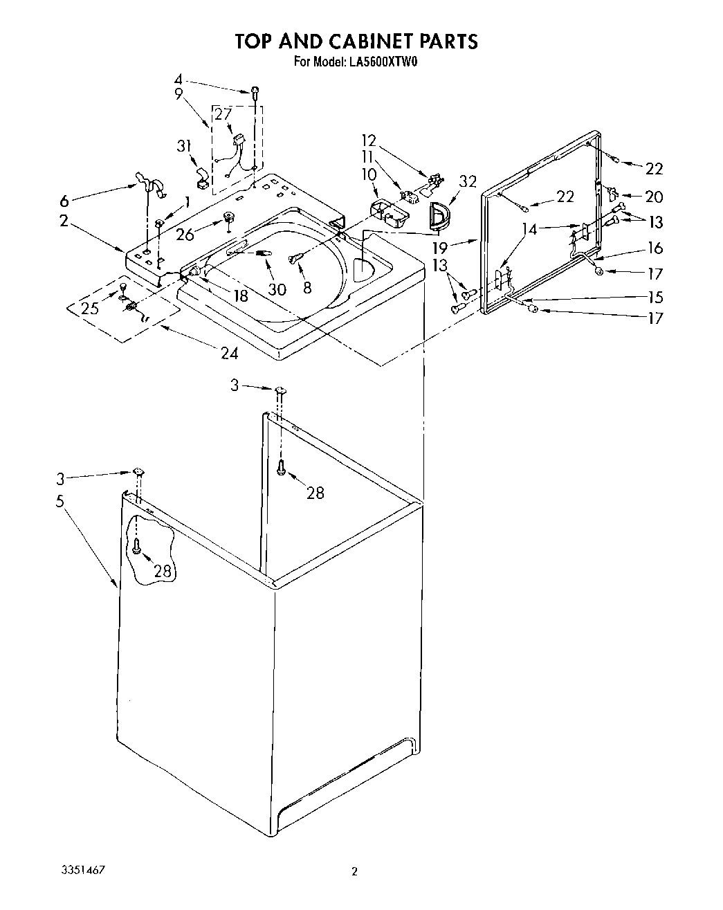 02 - TOP AND CABINET, LIT/OPTIONAL