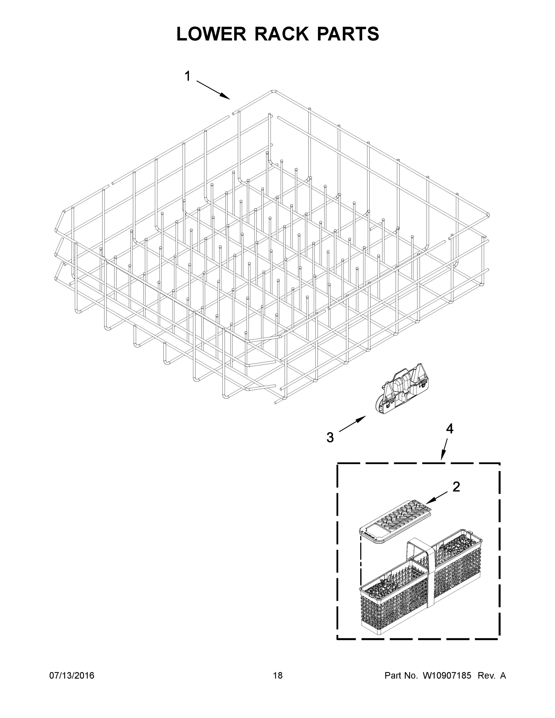 10 - LOWER RACK PARTS