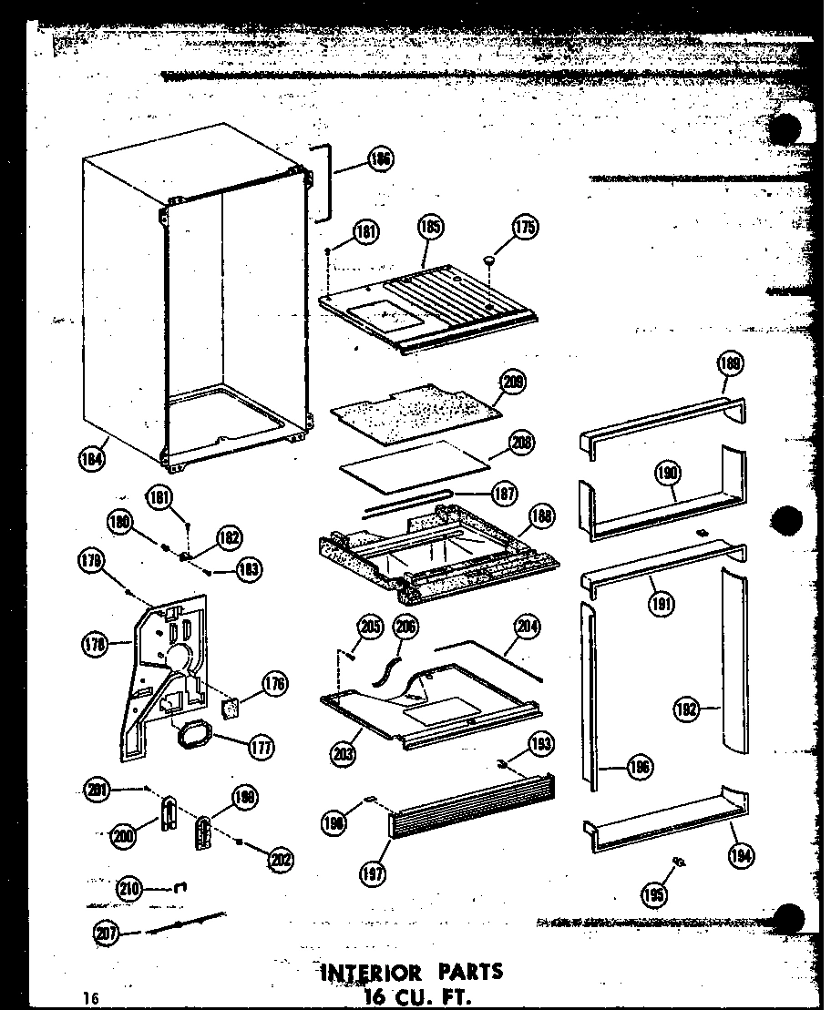 06 - INTERIOR PARTS 16 CU. FT.